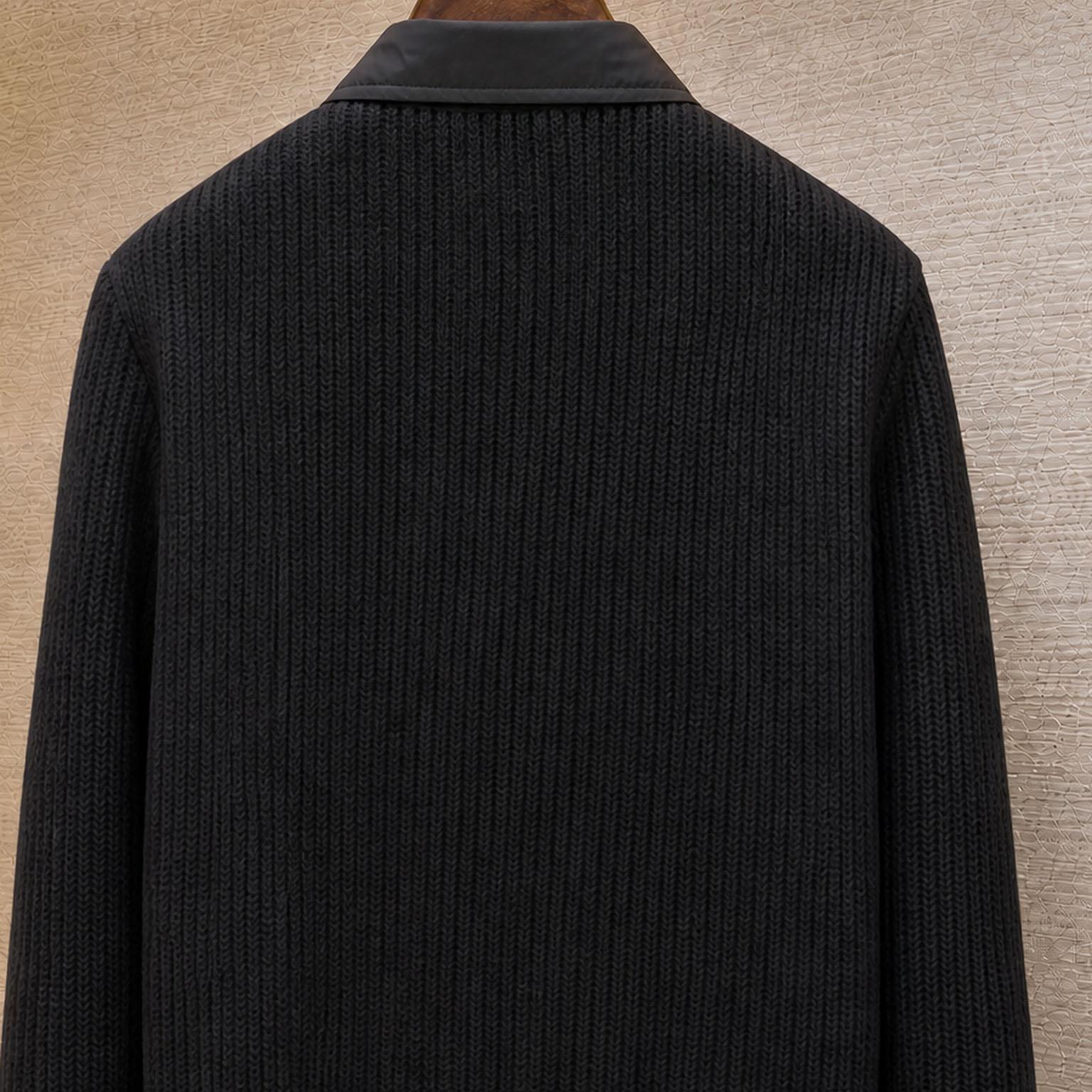 Prada Wool and Re-Nylon Gabardine Cardigan - DesignerGu
