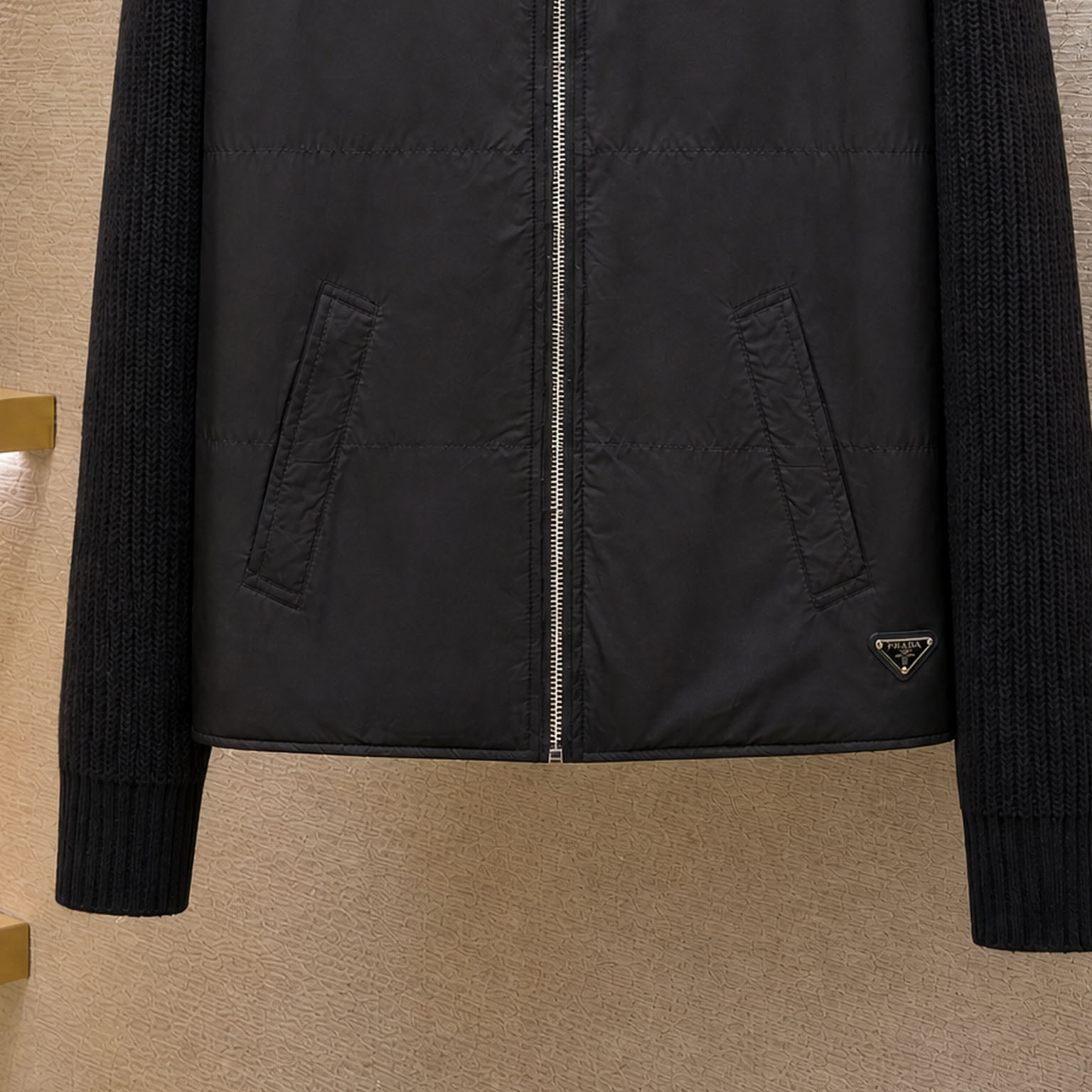 Prada Wool and Re-Nylon Gabardine Cardigan - DesignerGu