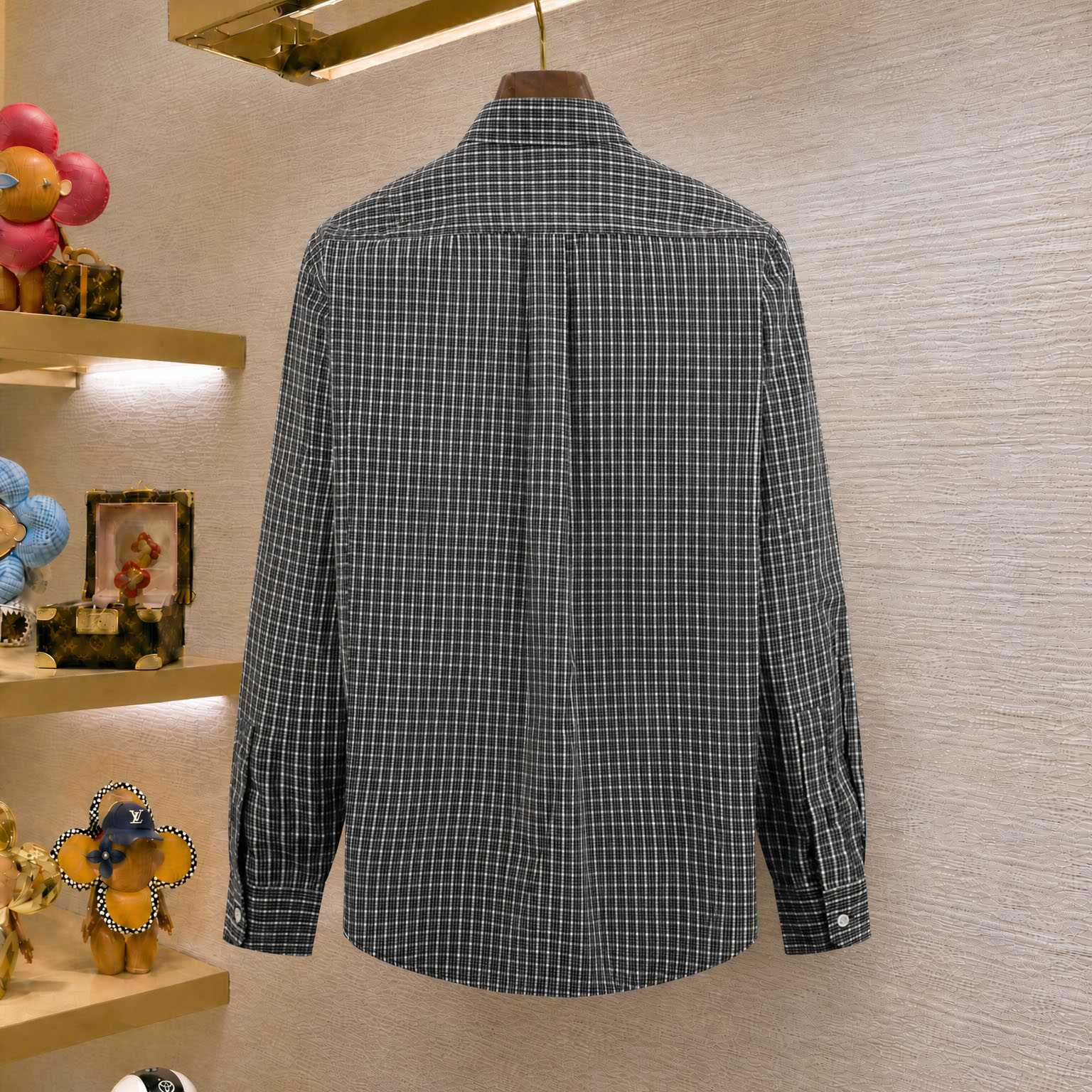 Loewe Logo-Embroidered Checked Shirt - DesignerGu