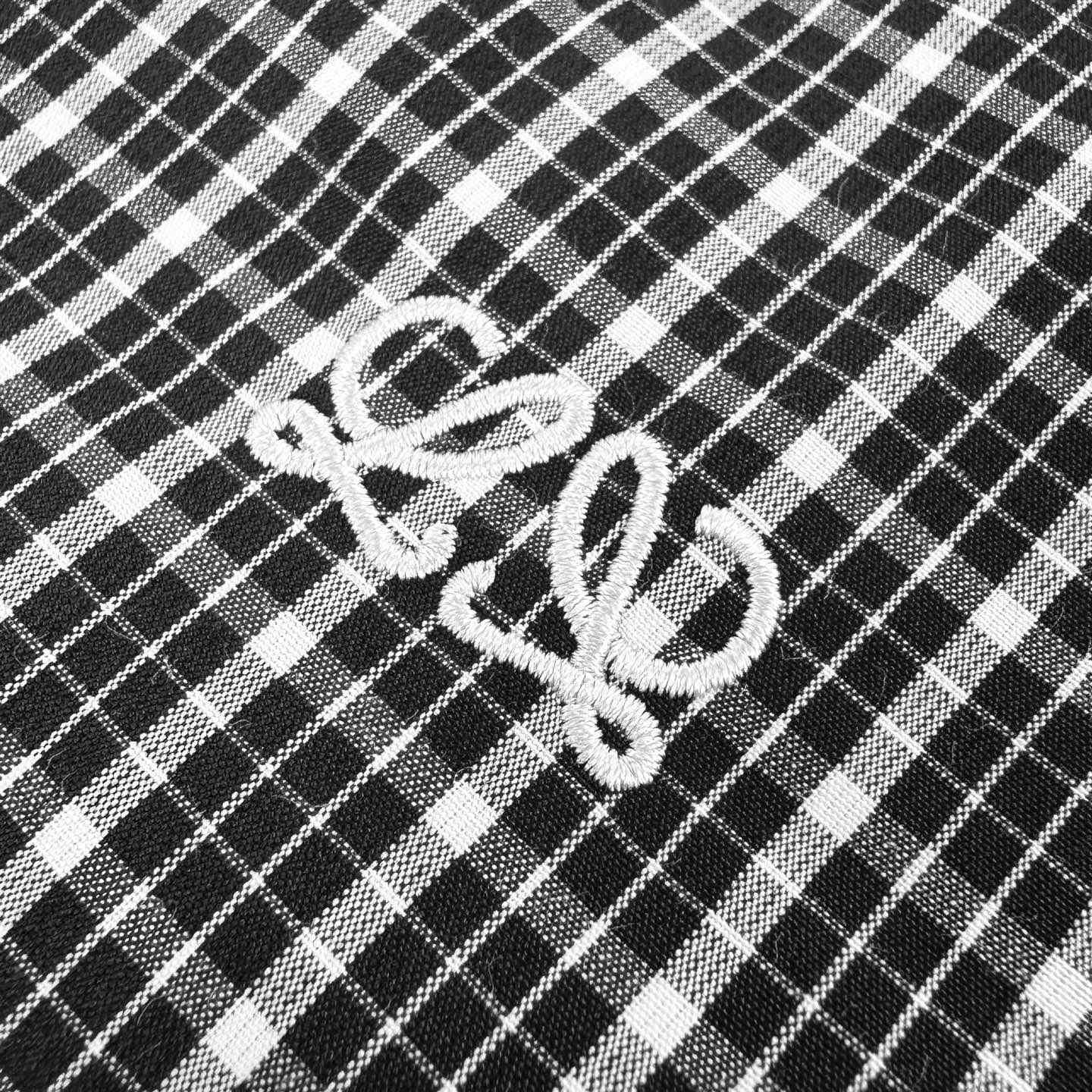 Loewe Logo-Embroidered Checked Shirt - DesignerGu