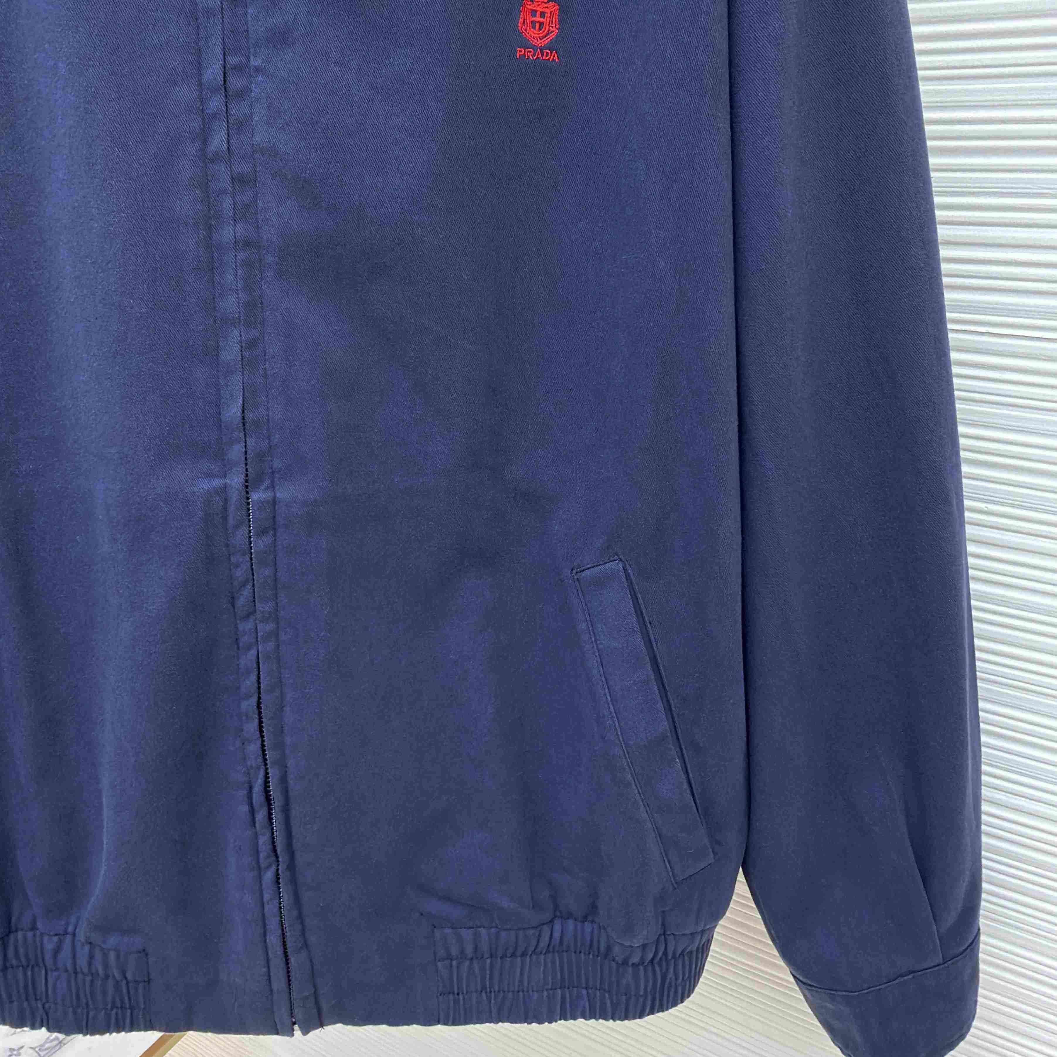 Prada Cotton Jacket With Leather Details - DesignerGu