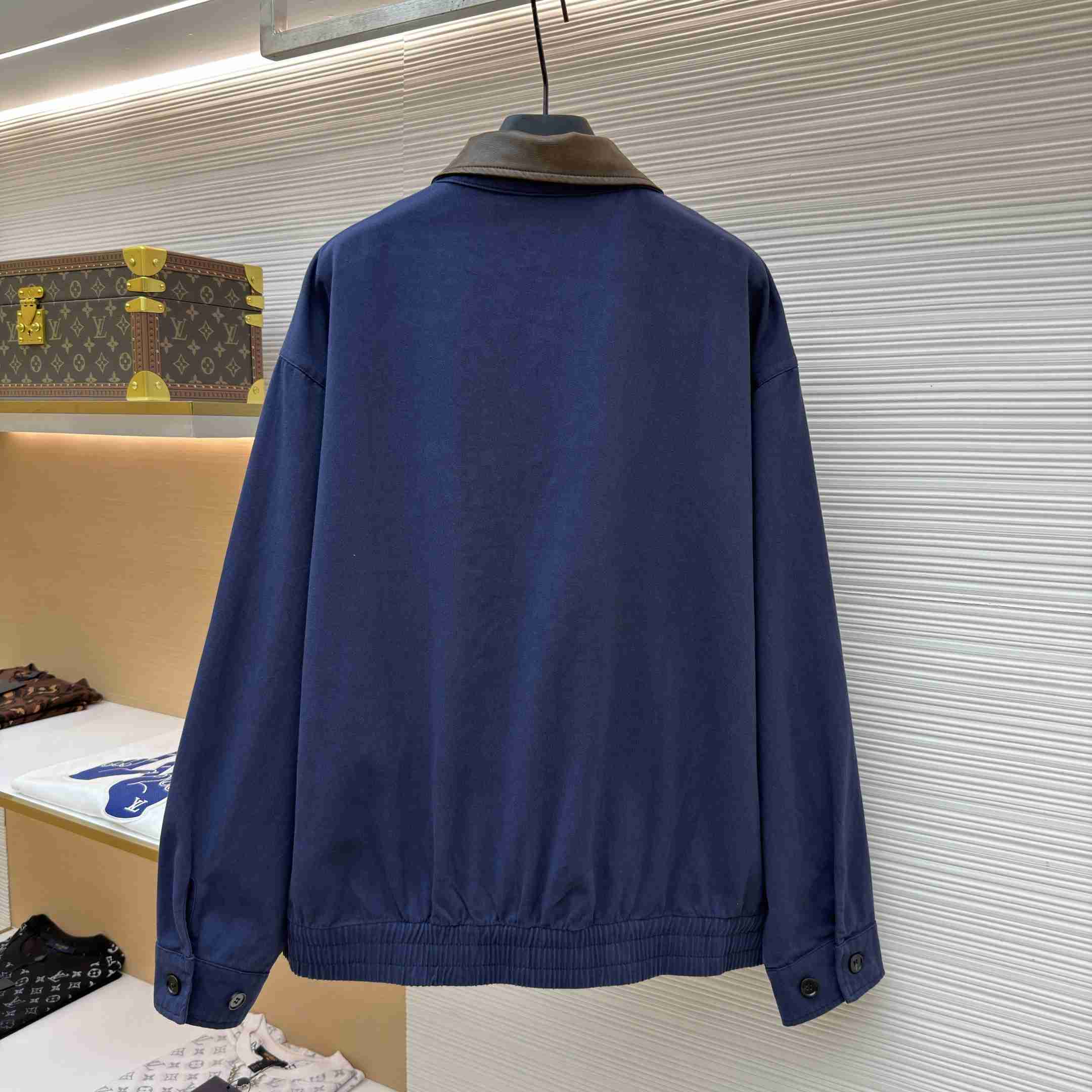 Prada Cotton Jacket With Leather Details - DesignerGu