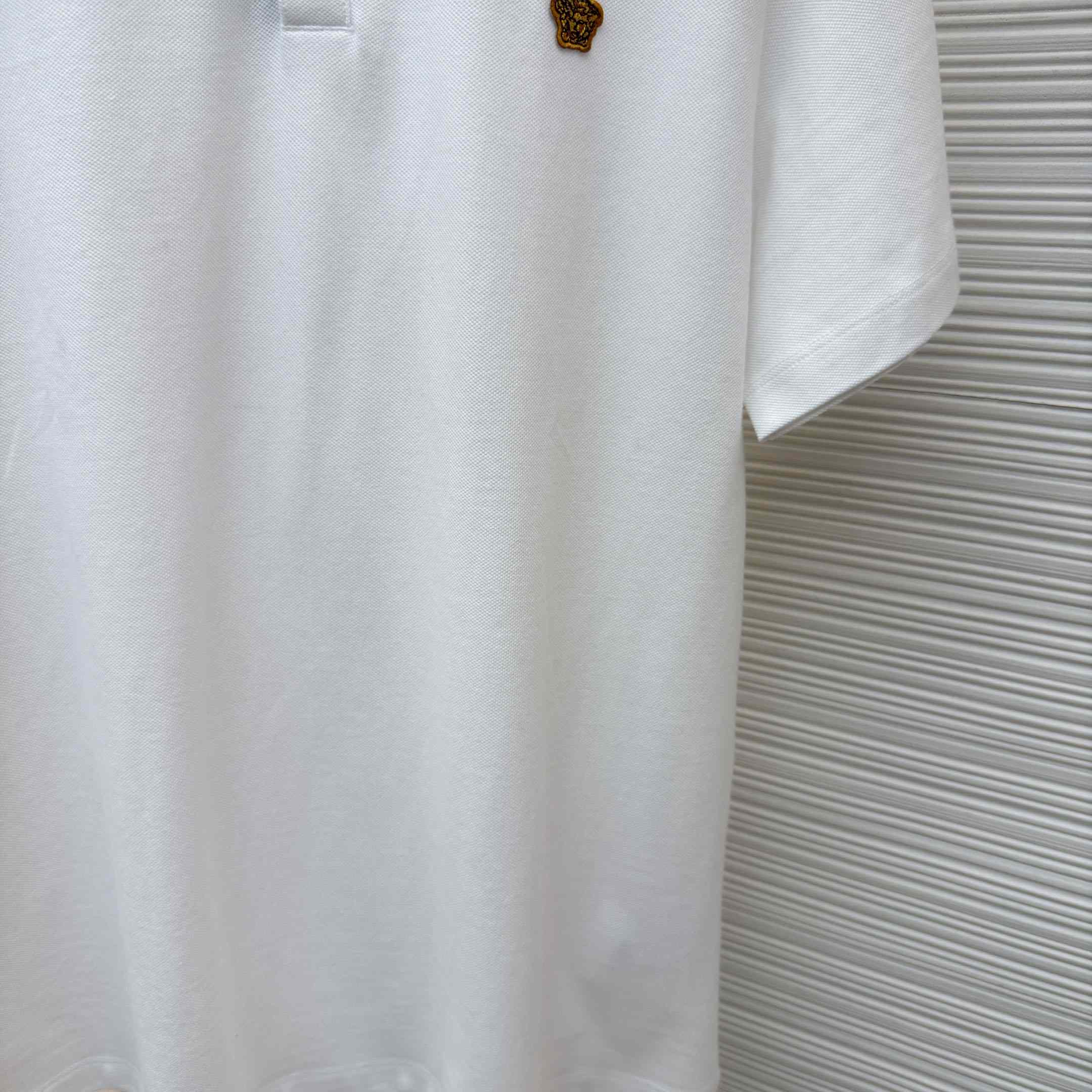 Versace Embroidered Cotton Piqué Polo - DesignerGu