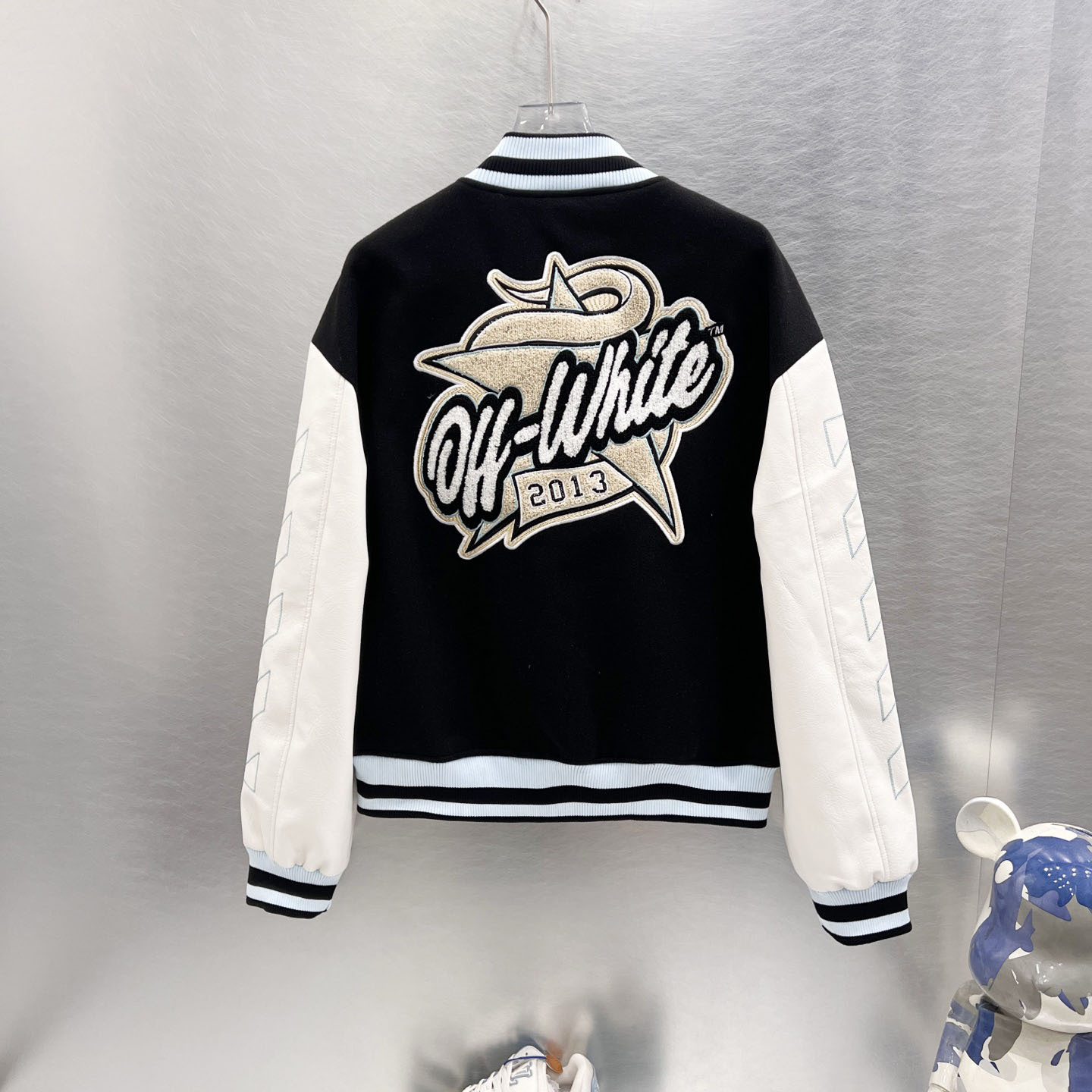 Off-White™ Star Logo Lea Bomber Jacket - DesignerGu
