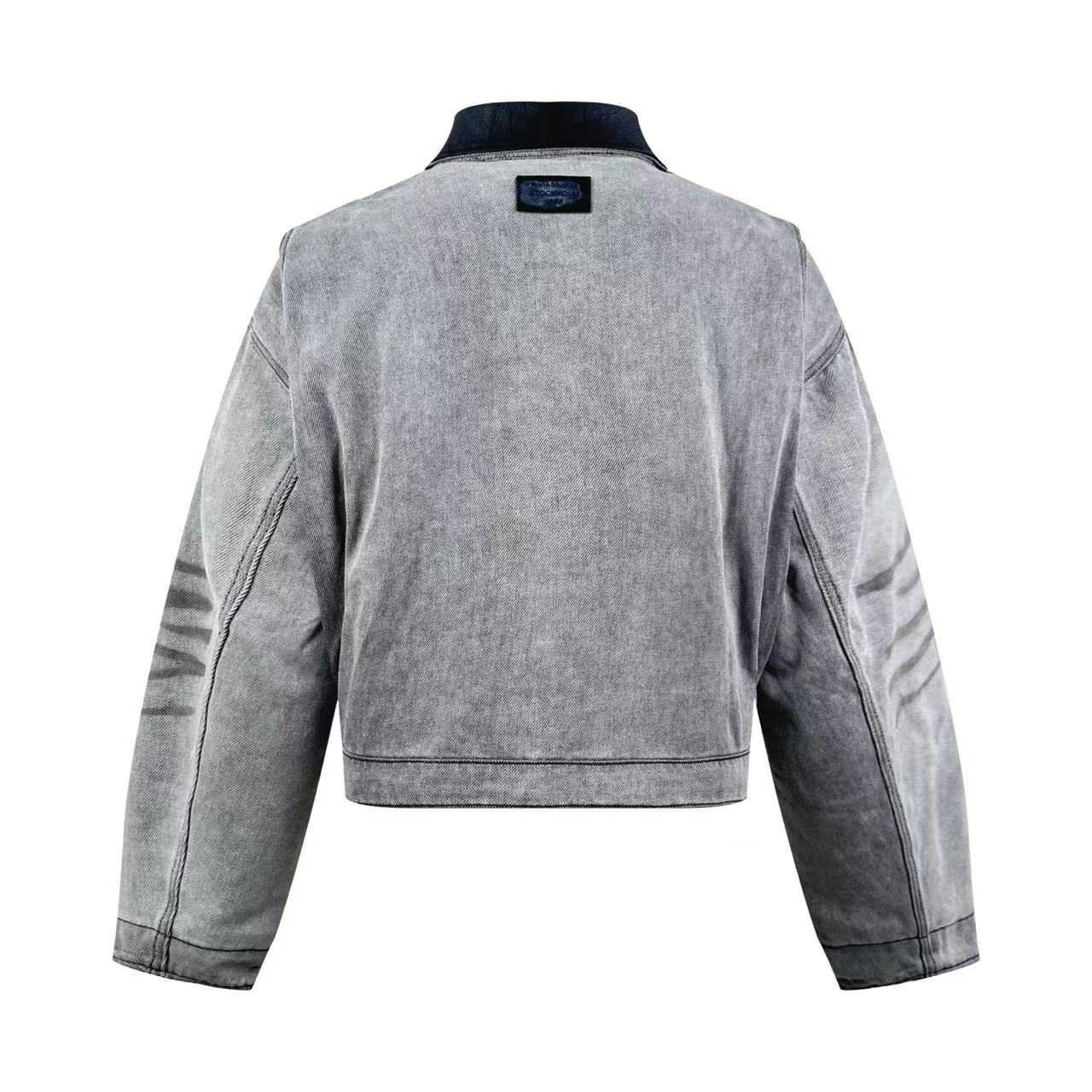 Acne Studios Leather-Trimmed Denim Jacket - DesignerGu