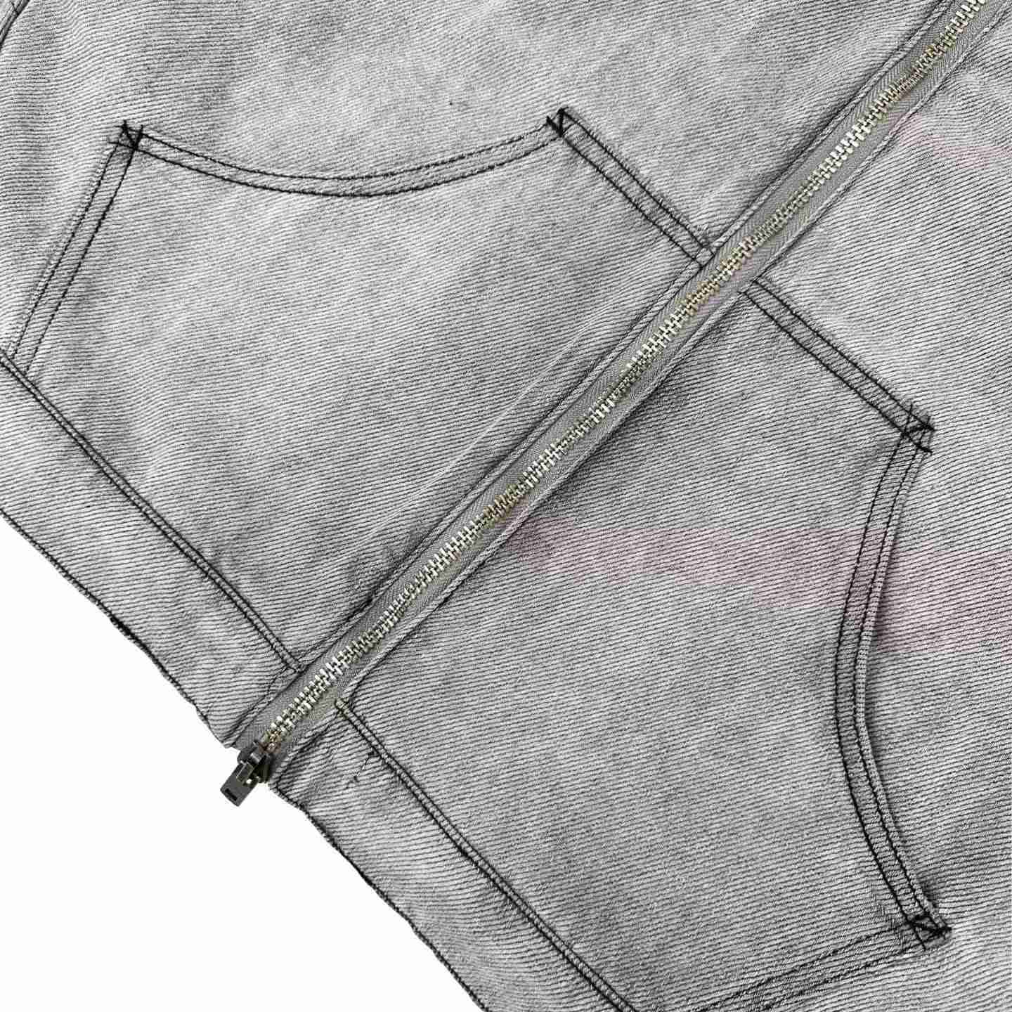 Acne Studios Leather-Trimmed Denim Jacket - DesignerGu