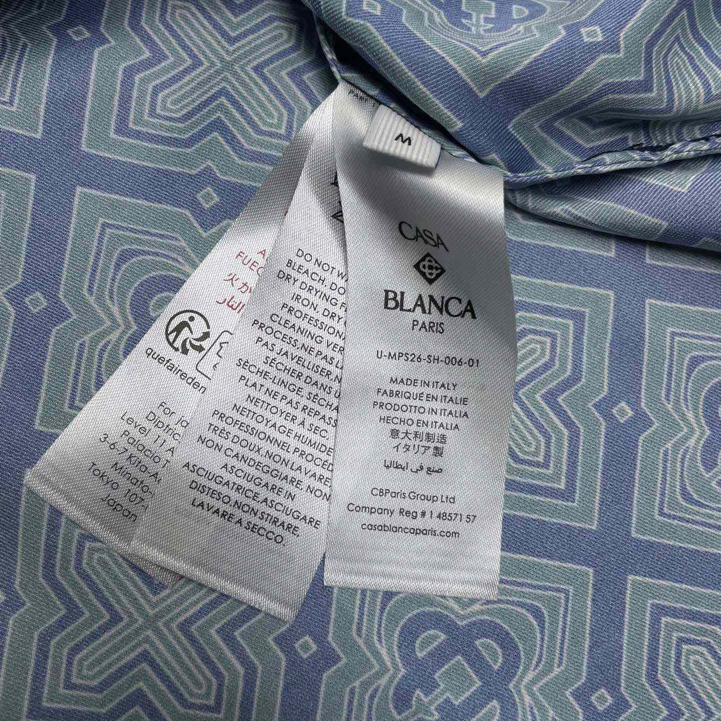 Casablanca Dark Green Radiating Monogram Short Sleeve Silk Shirt CA3605 - DesignerGu
