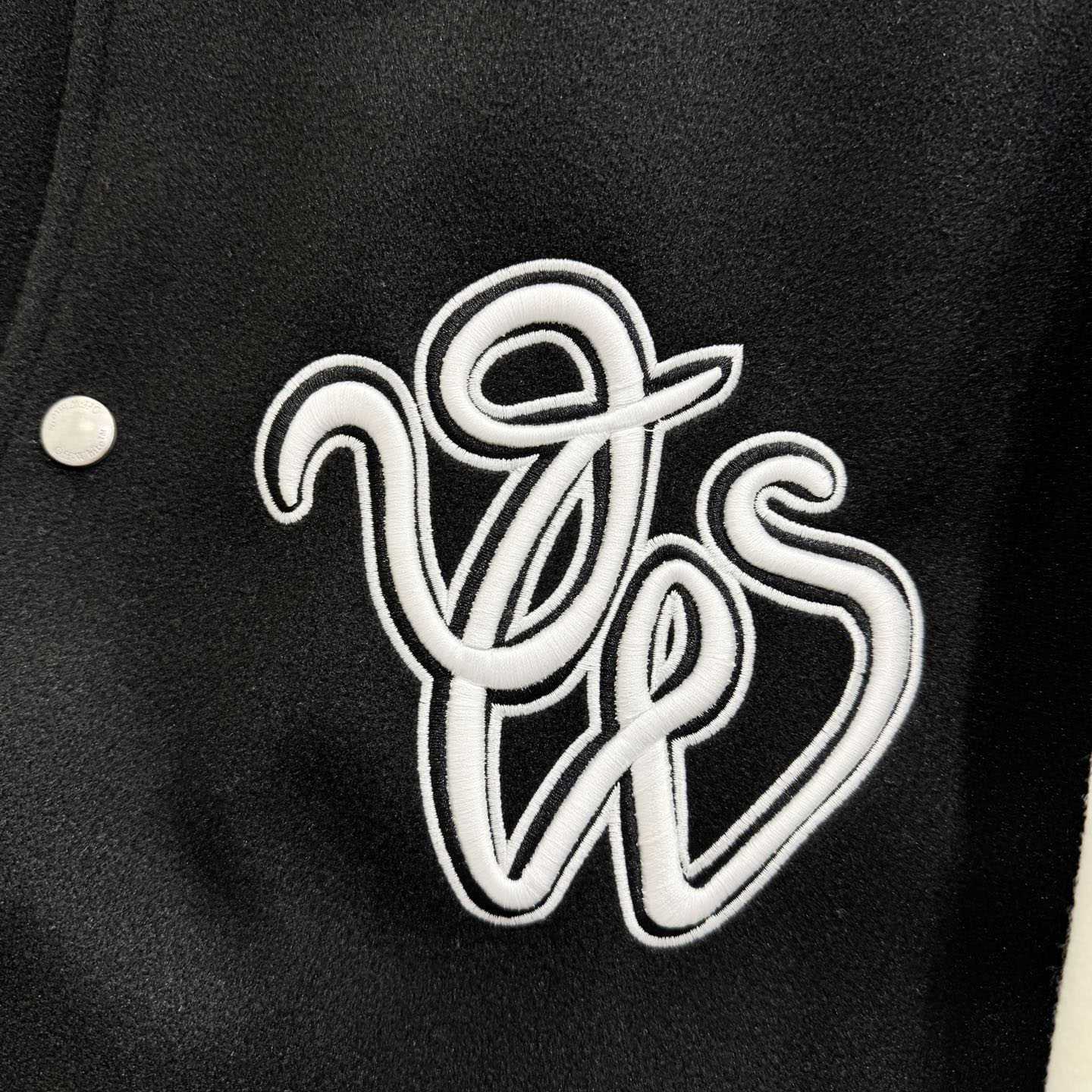Off-White™ Black Wool Regular Collage Varsity Jacket - DesignerGu