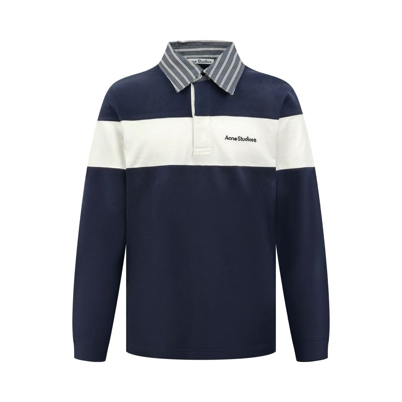 Acne Studios Striped Polo Sweatshirt - DesignerGu