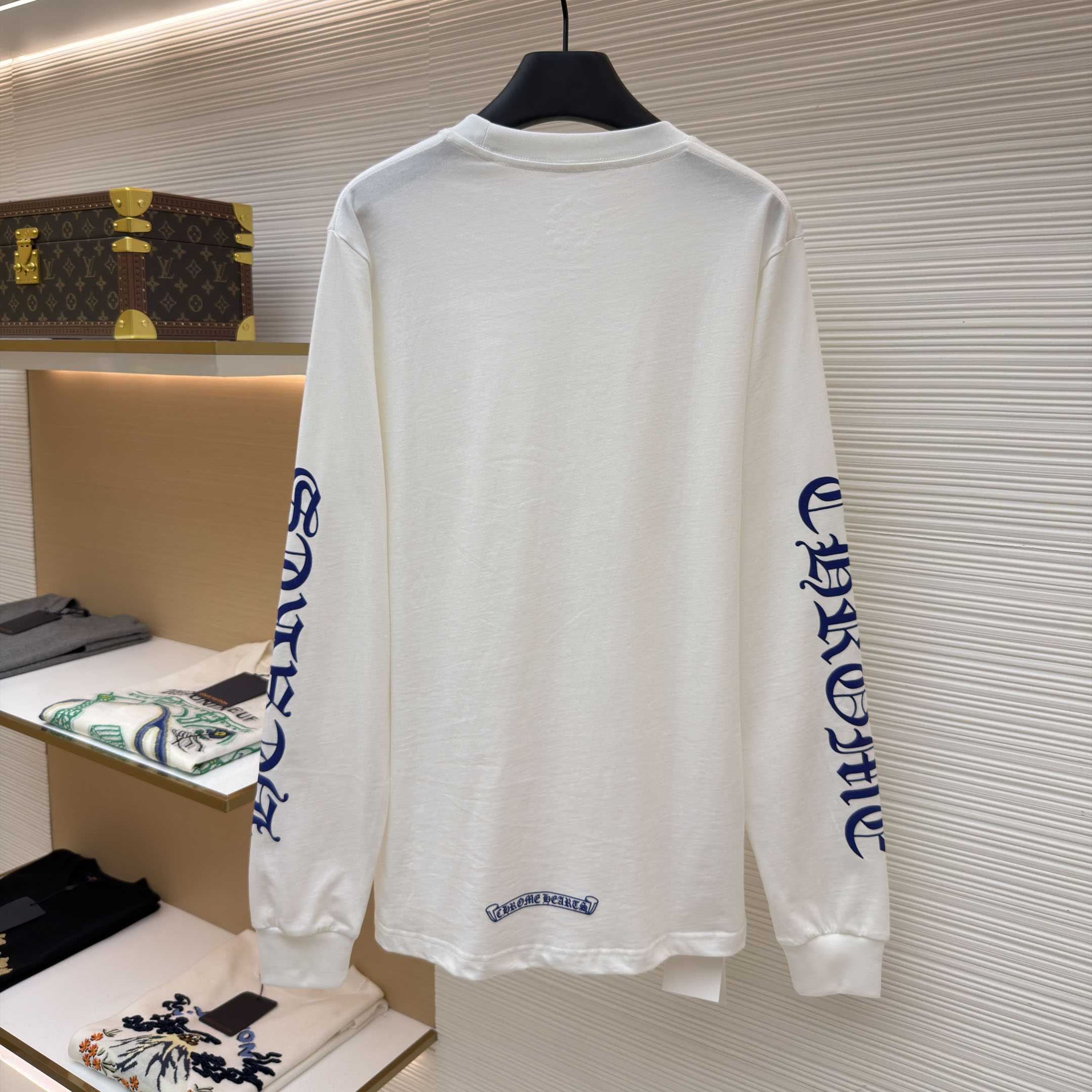 Chrome Hearts  Blue Neck Long Sleeve Tee - DesignerGu