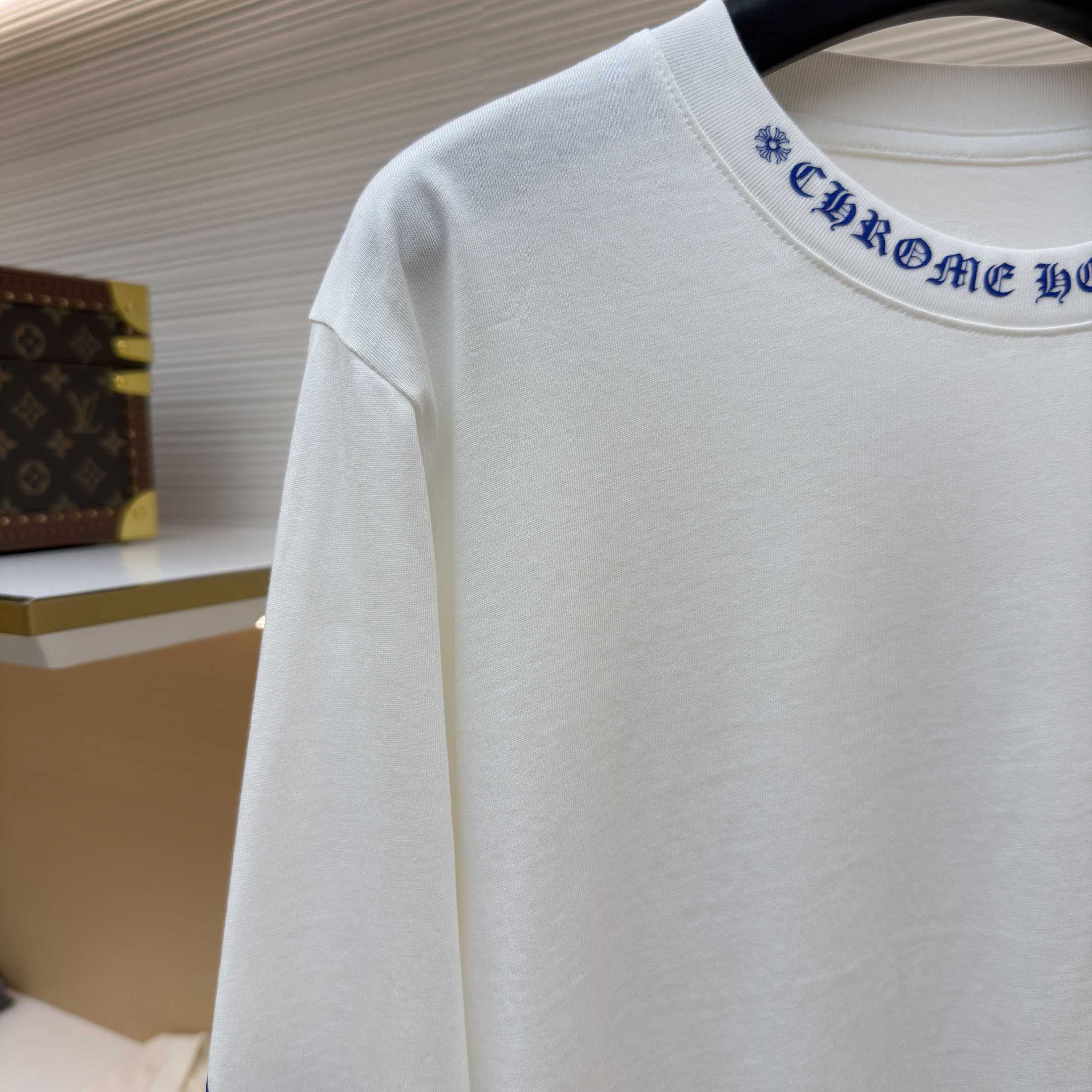 Chrome Hearts  Blue Neck Long Sleeve Tee - DesignerGu