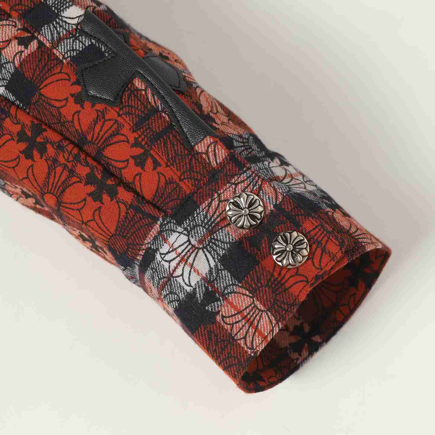 Chrome Hearts Cross Patch Flannel Shirt - DesignerGu