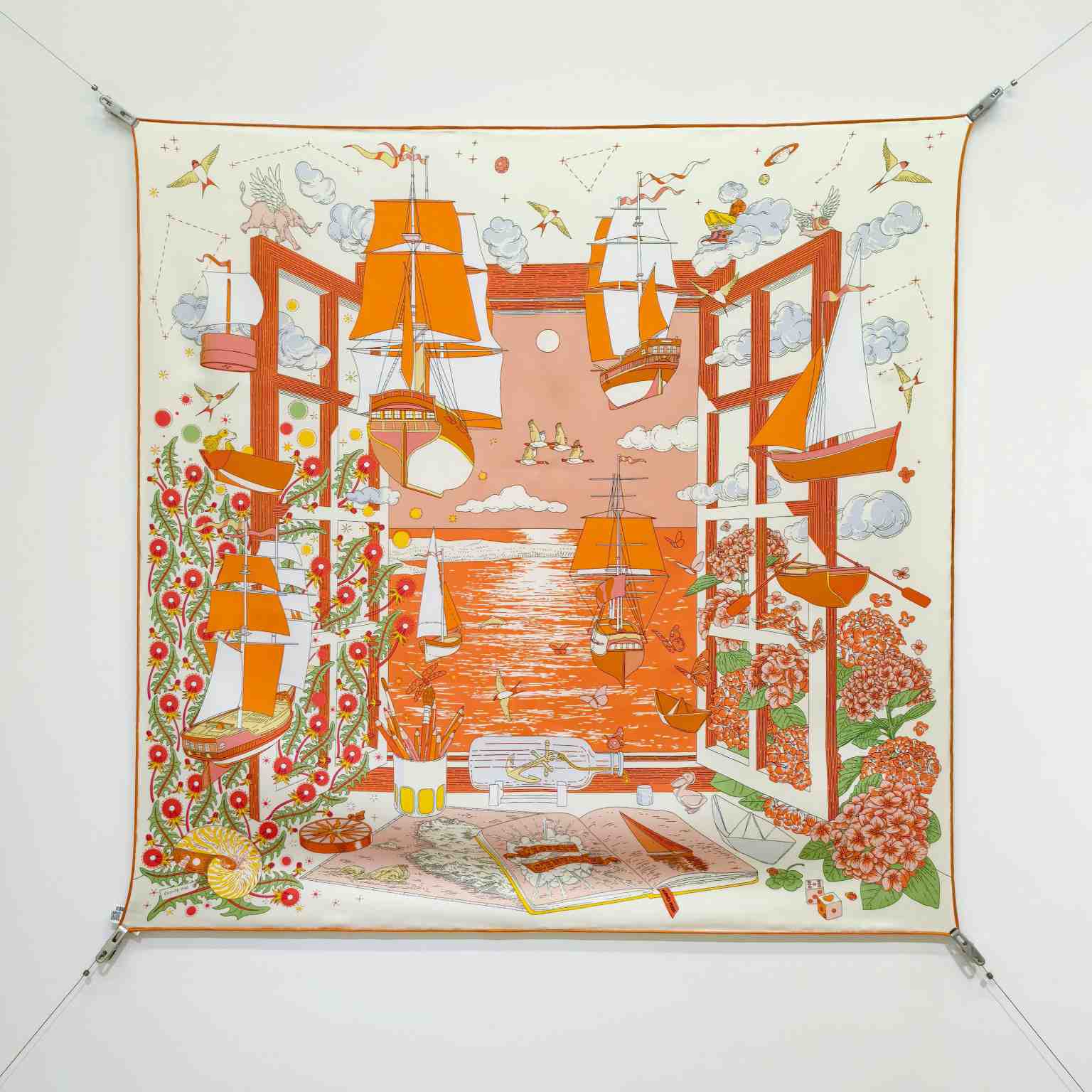 Hermes L'Esprit s'Envole Scarf 90 - DesignerGu
