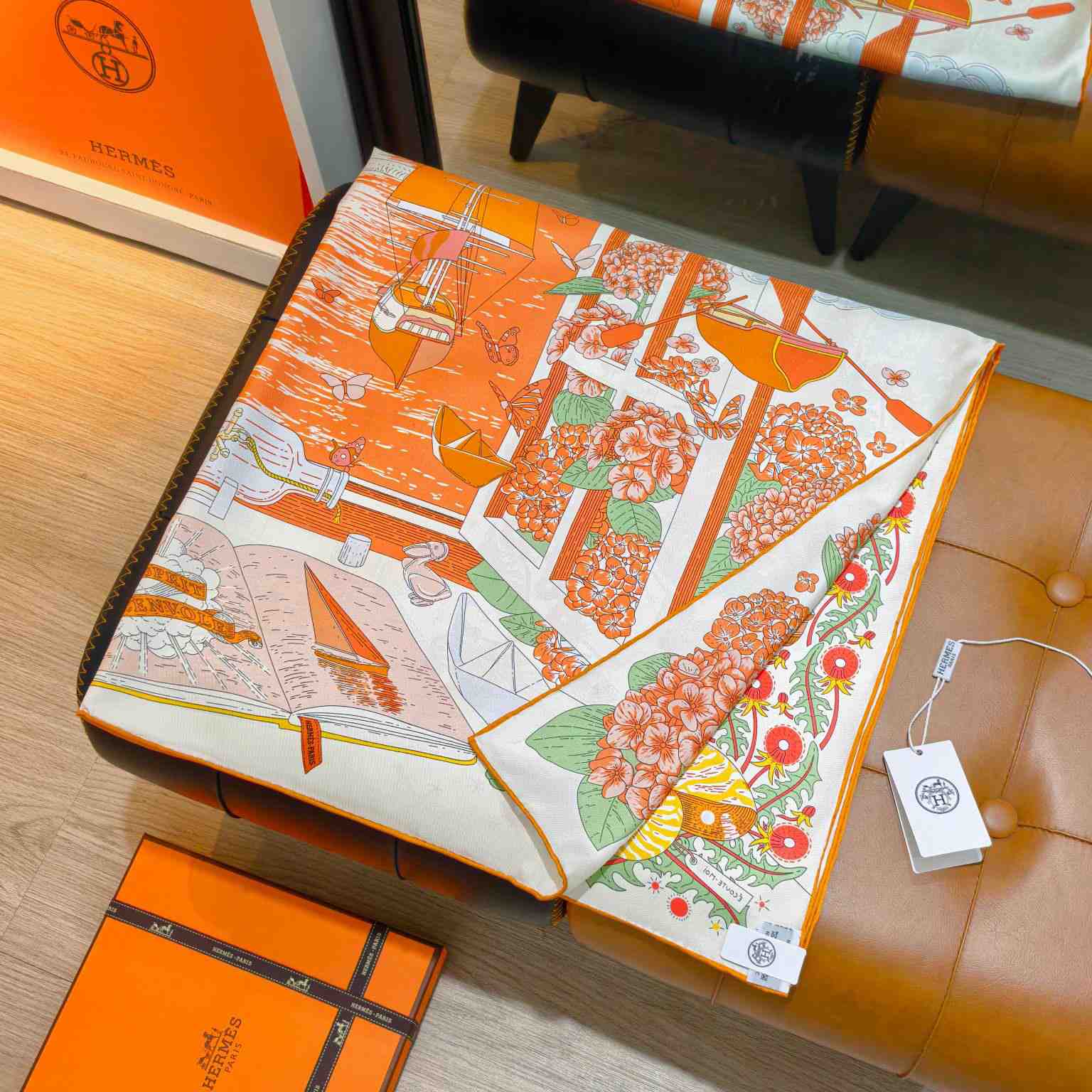 Hermes L'Esprit s'Envole Scarf 90 - DesignerGu