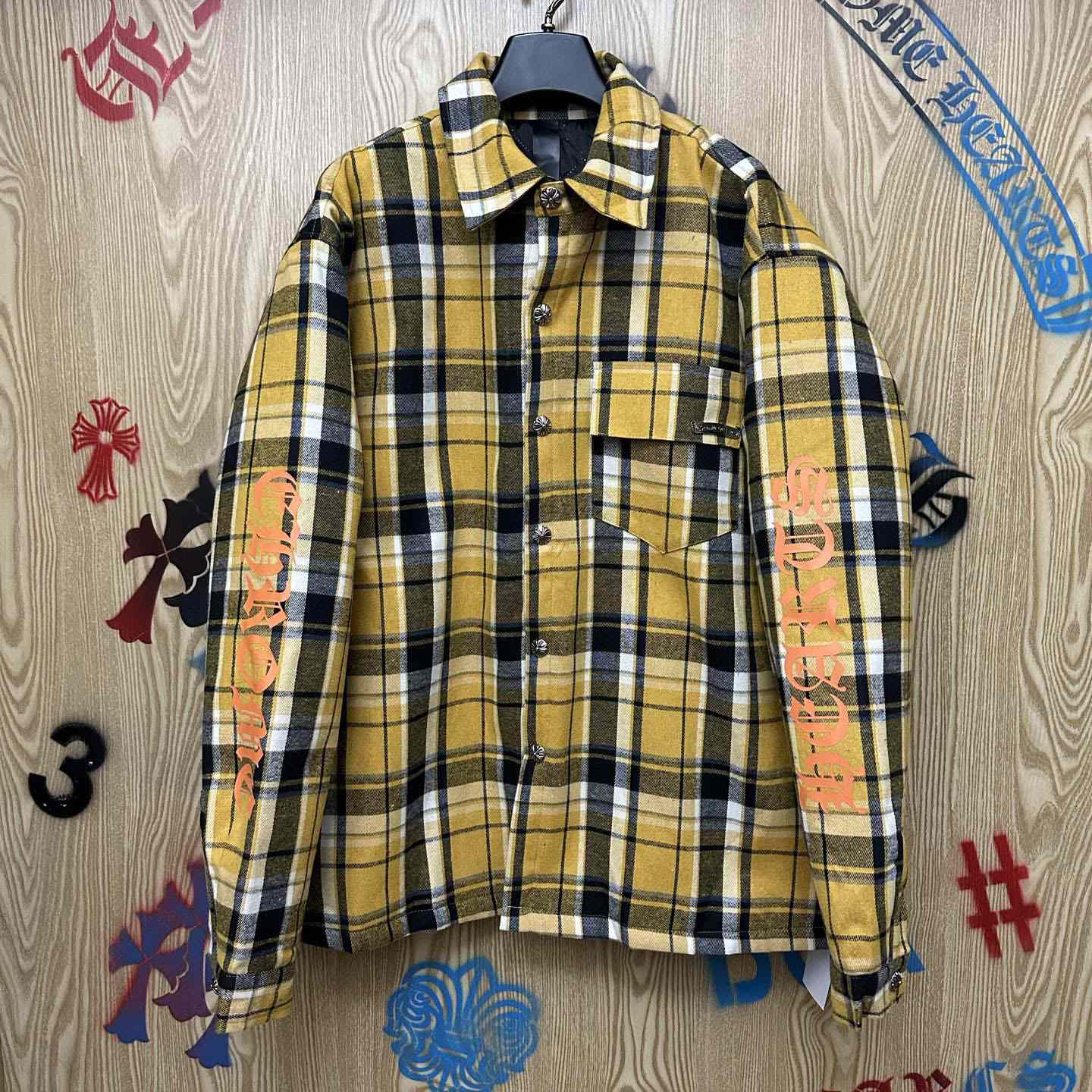 Chrome Hearts Padded Flannel Shirt Jacket - DesignerGu