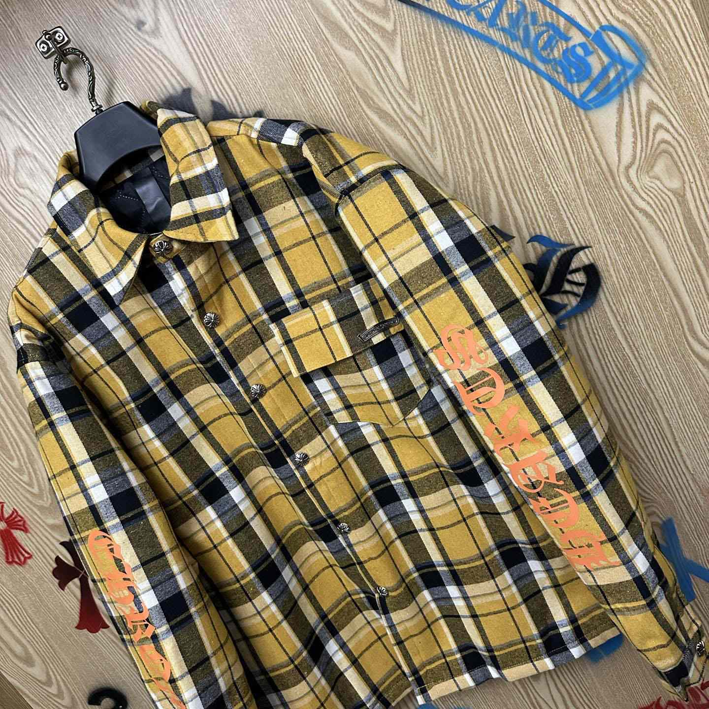 Chrome Hearts Padded Flannel Shirt Jacket - DesignerGu
