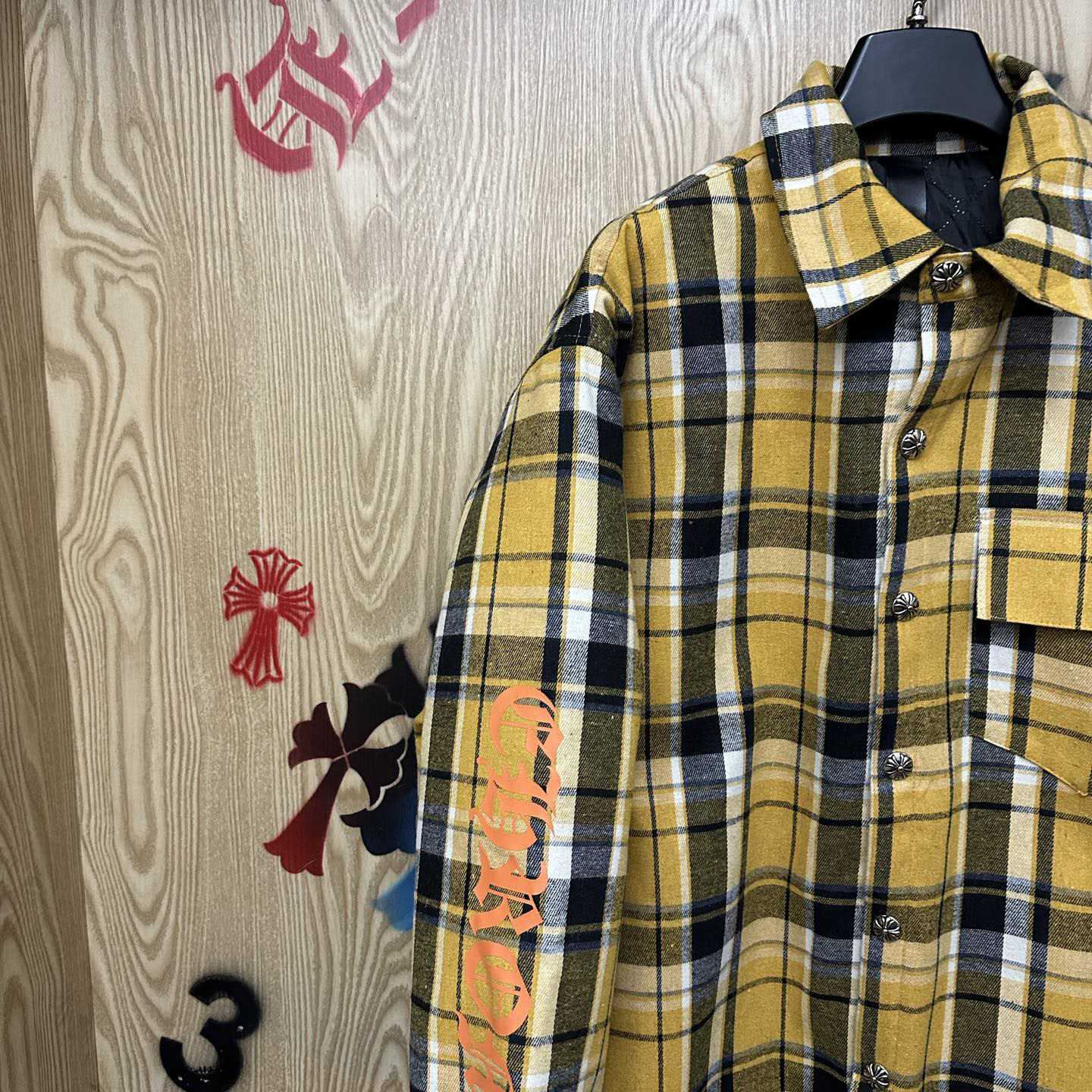 Chrome Hearts Padded Flannel Shirt Jacket - DesignerGu