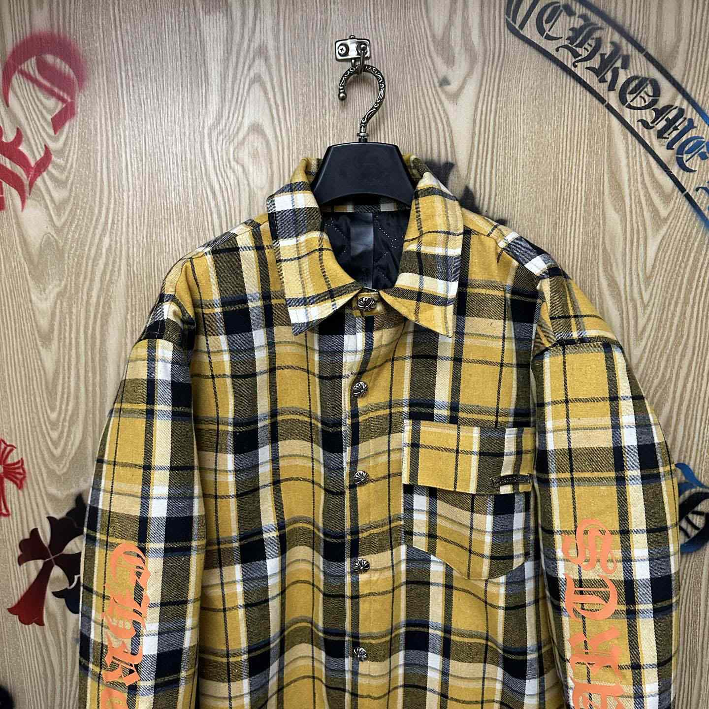 Chrome Hearts Padded Flannel Shirt Jacket - DesignerGu