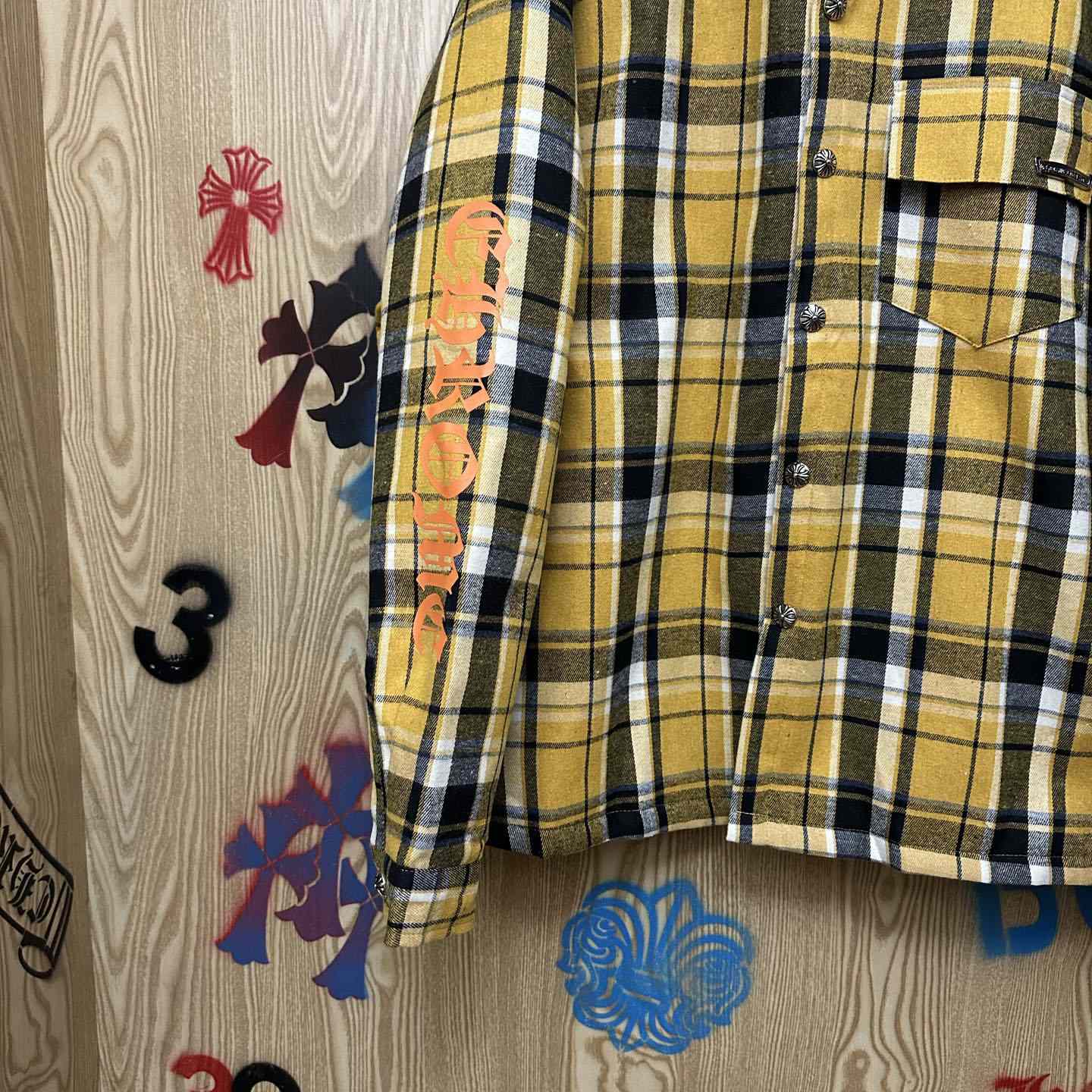 Chrome Hearts Padded Flannel Shirt Jacket - DesignerGu