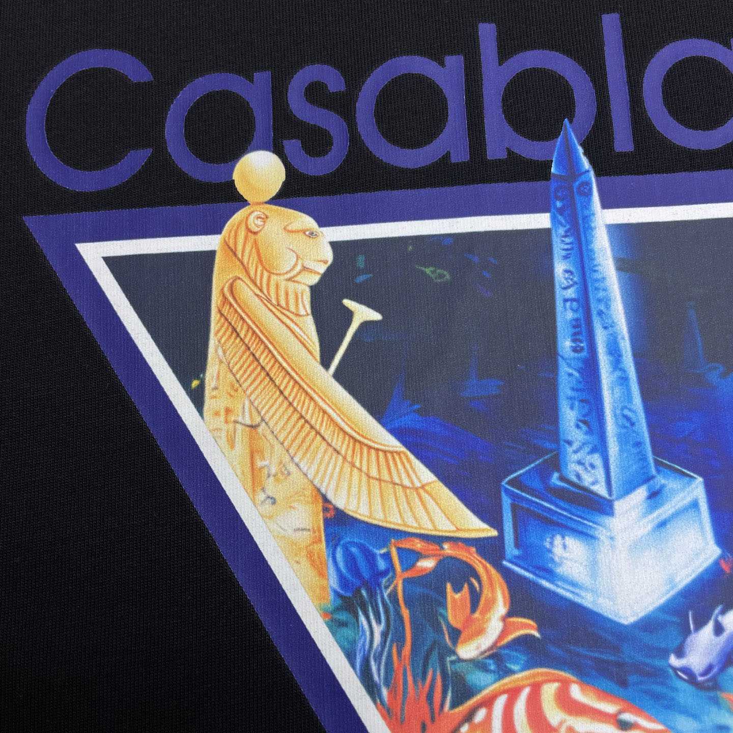 Casablanca Black Monde Perdu Tennis Club Icon Short Sleeve T‑Shirt C1188 - DesignerGu