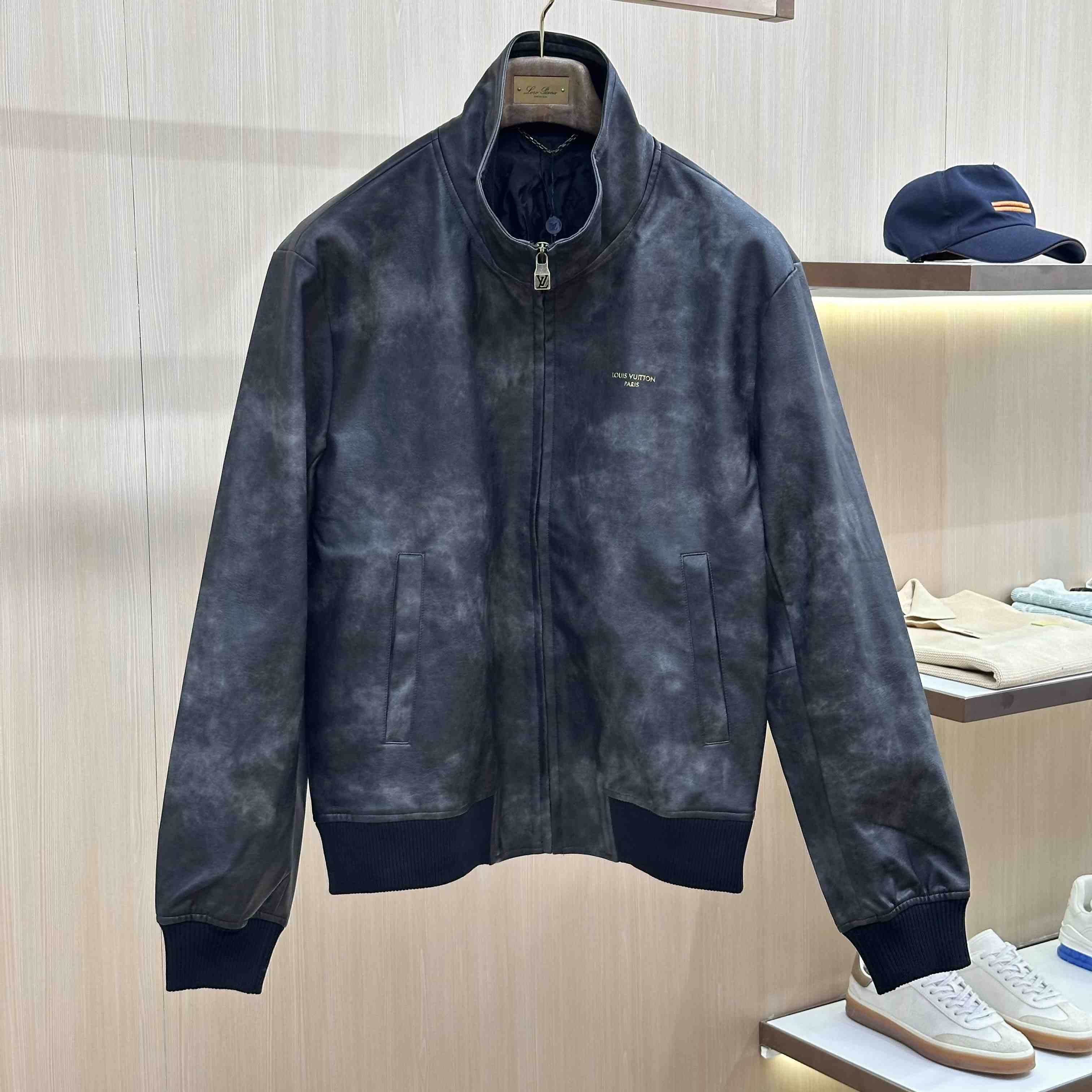Louis Vuitton Vintage Effect Leather Track Top 1AK6UR - DesignerGu