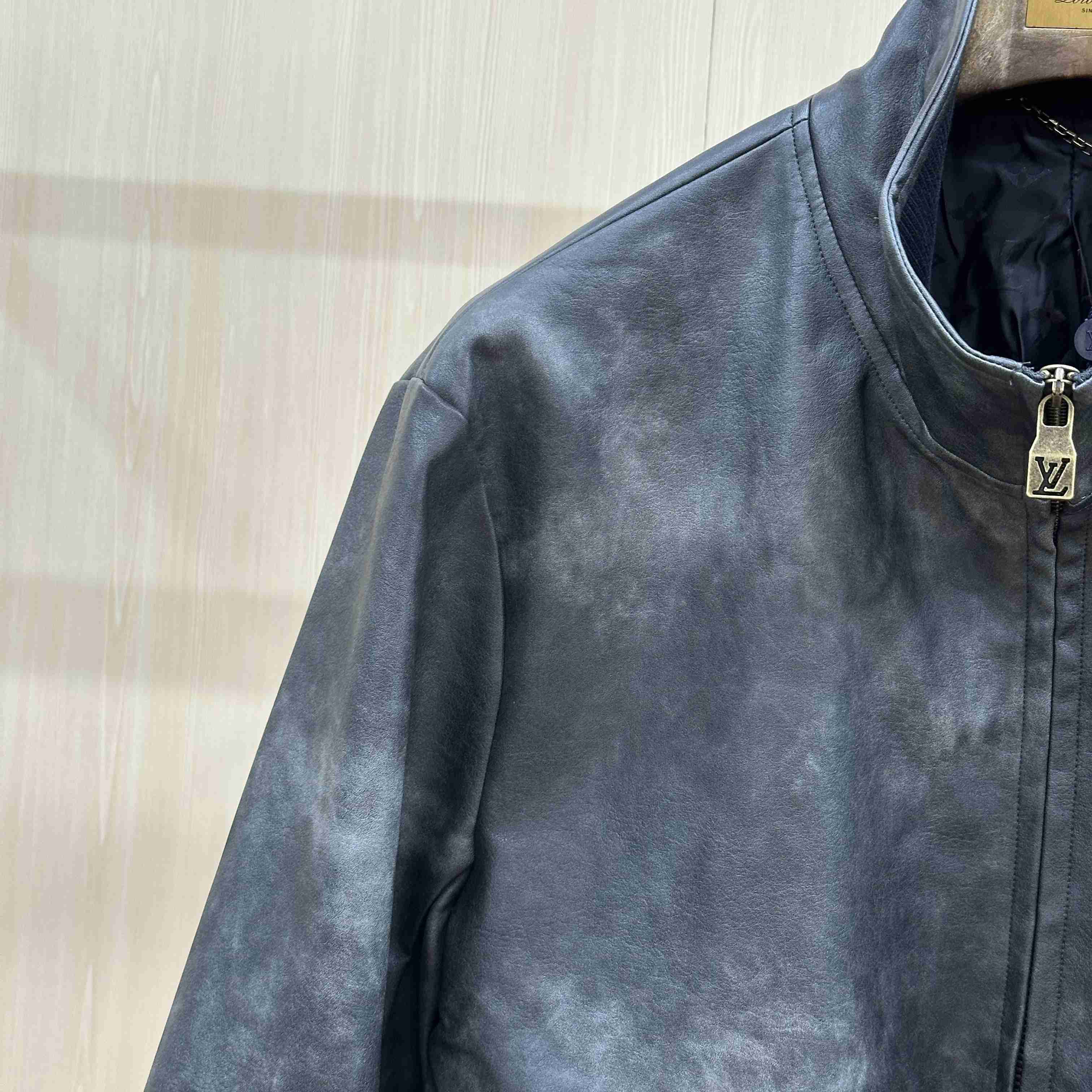 Louis Vuitton Vintage Effect Leather Track Top 1AK6UR - DesignerGu
