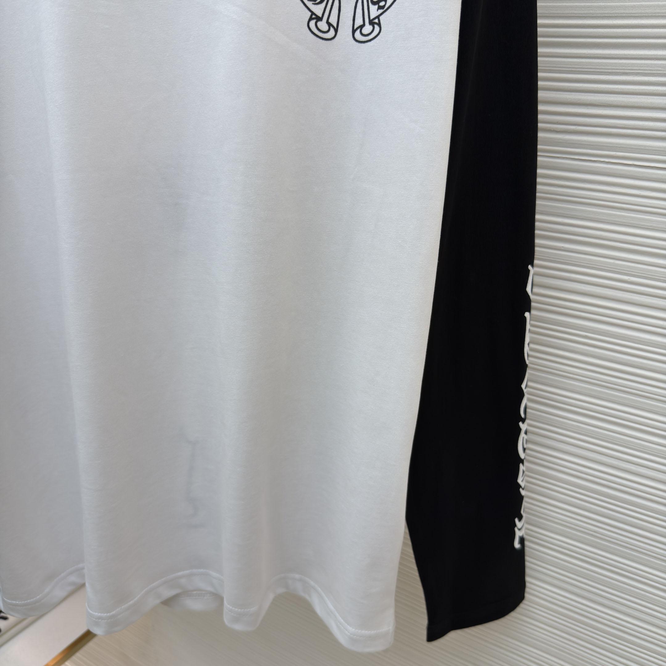 Chrome Hearts  Horseshoe Neck Logo Raglan T-Shirt - DesignerGu