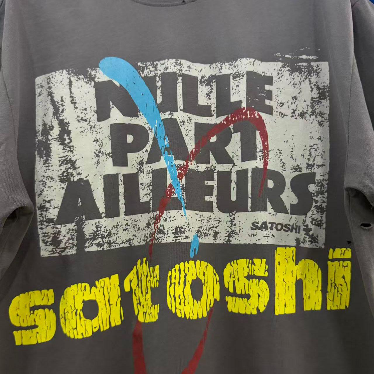 Satoshi Nakamoto Graphic Raw-Cut T-shirt - DesignerGu