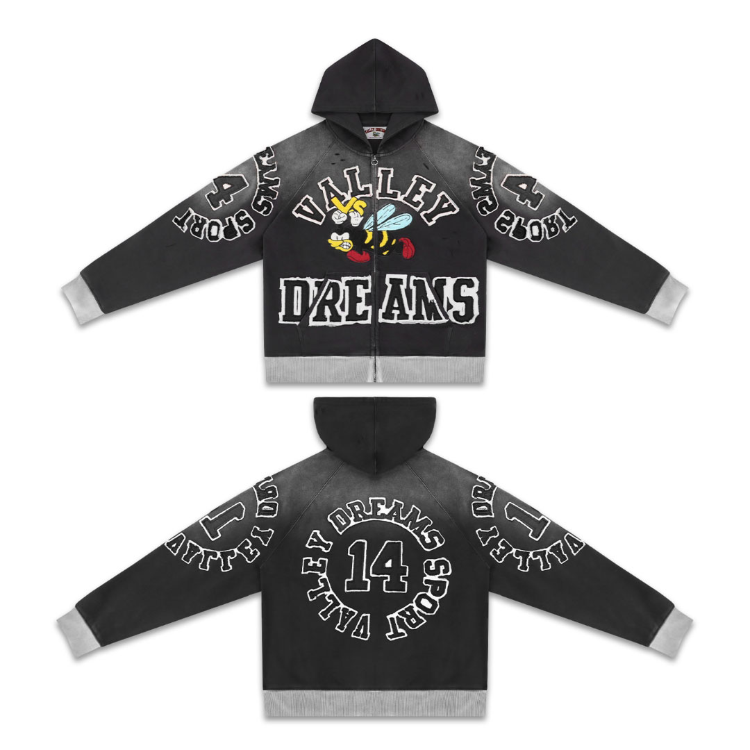 Vale Forever Anthem Zip Up Hoodie 'Black' - DesignerGu