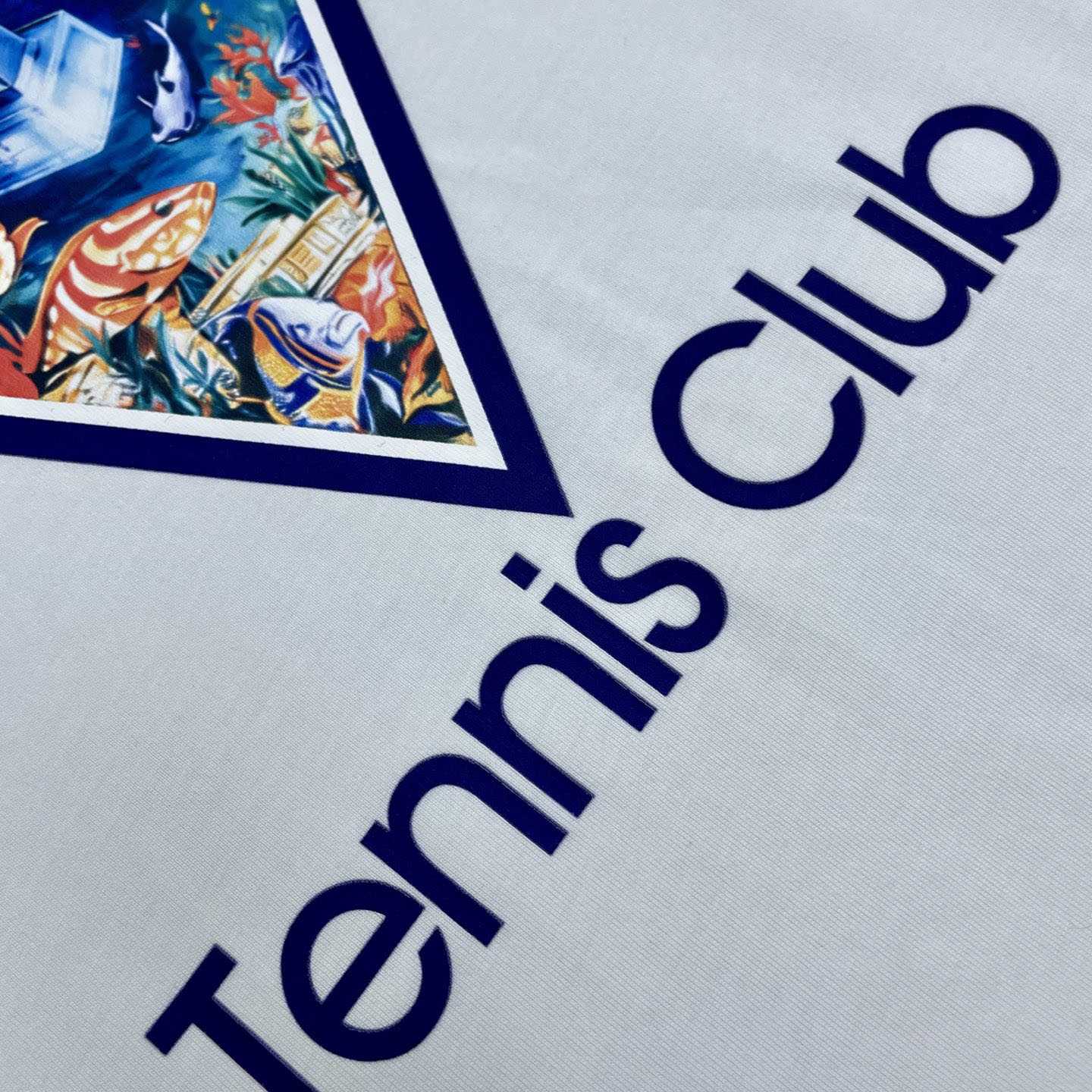 Casablanca White Monde Perdu Tennis Club Icon Short Sleeve T‑Shirt C1189 - DesignerGu