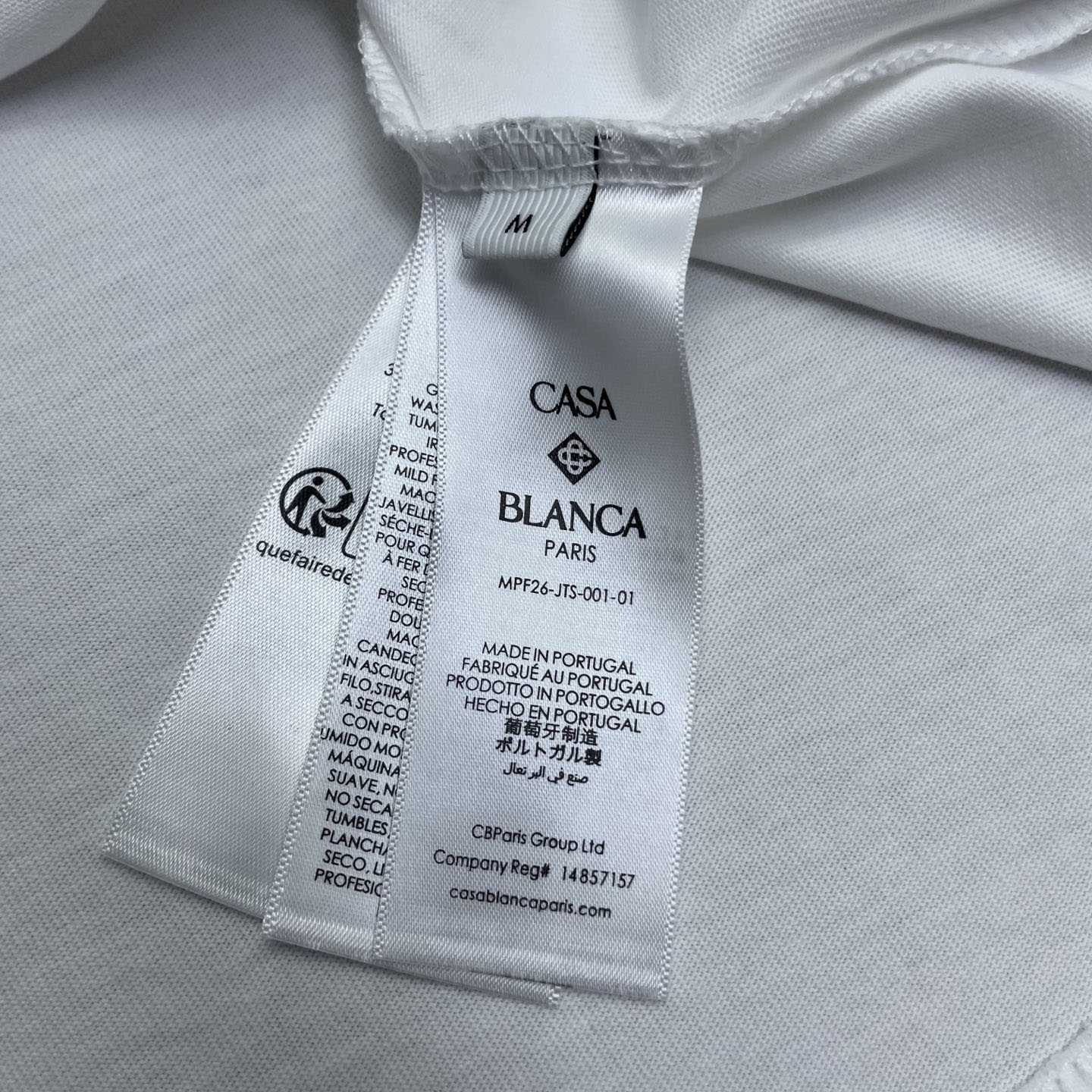 Casablanca White Monde Perdu Tennis Club Icon Short Sleeve T‑Shirt C1189 - DesignerGu