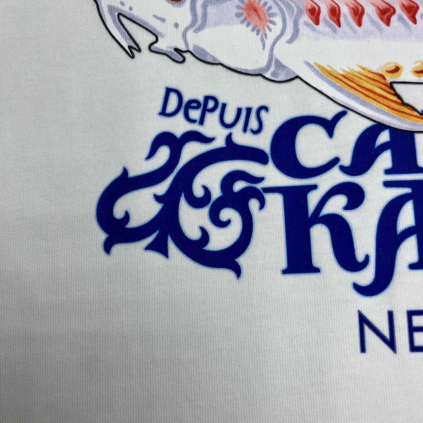 Casablanca White Casa Kaspia New York Short Sleeve T‑Shirt  C1185 - DesignerGu