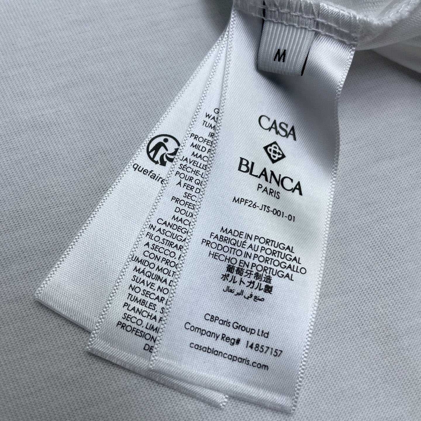 Casablanca White Casa Kaspia New York Short Sleeve T‑Shirt  C1185 - DesignerGu