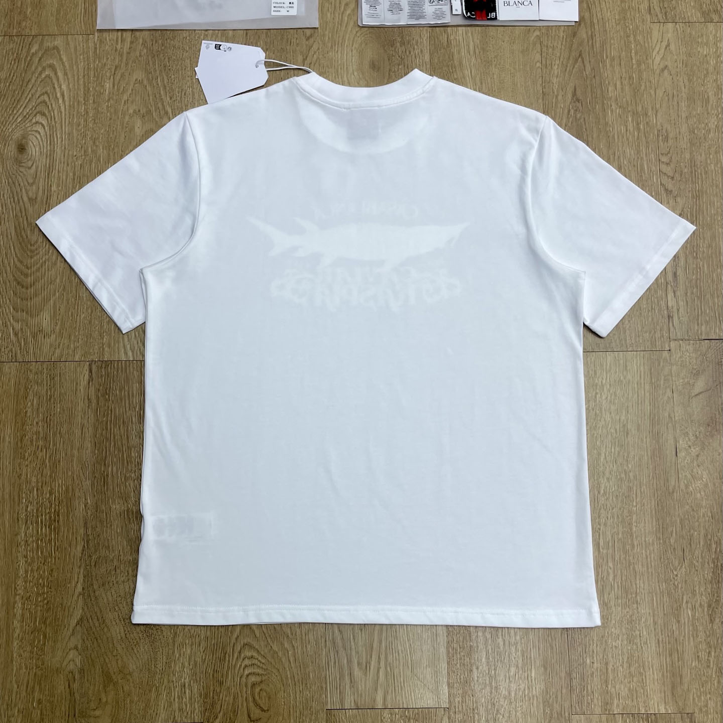 Casablanca White Casa Kaspia New York Short Sleeve T‑Shirt  C1185 - DesignerGu