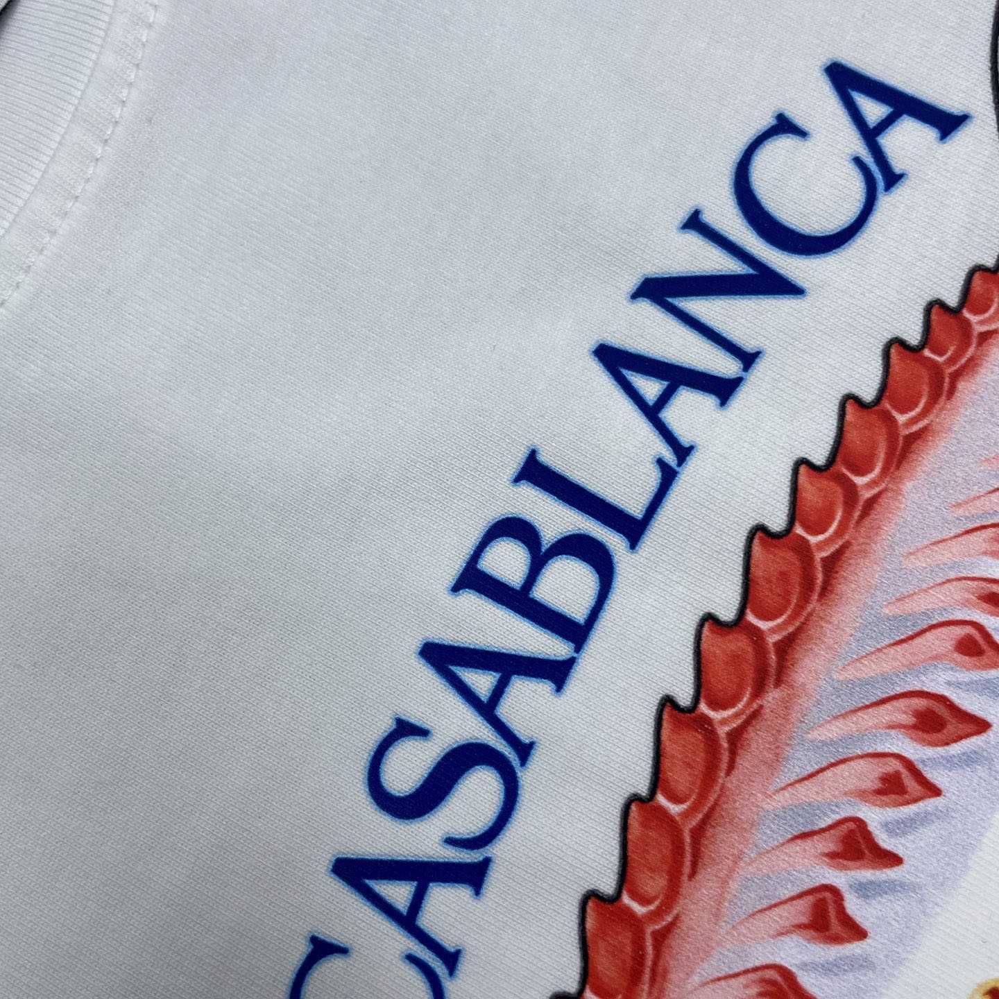 Casablanca White Casa Kaspia New York Short Sleeve T‑Shirt  C1185 - DesignerGu