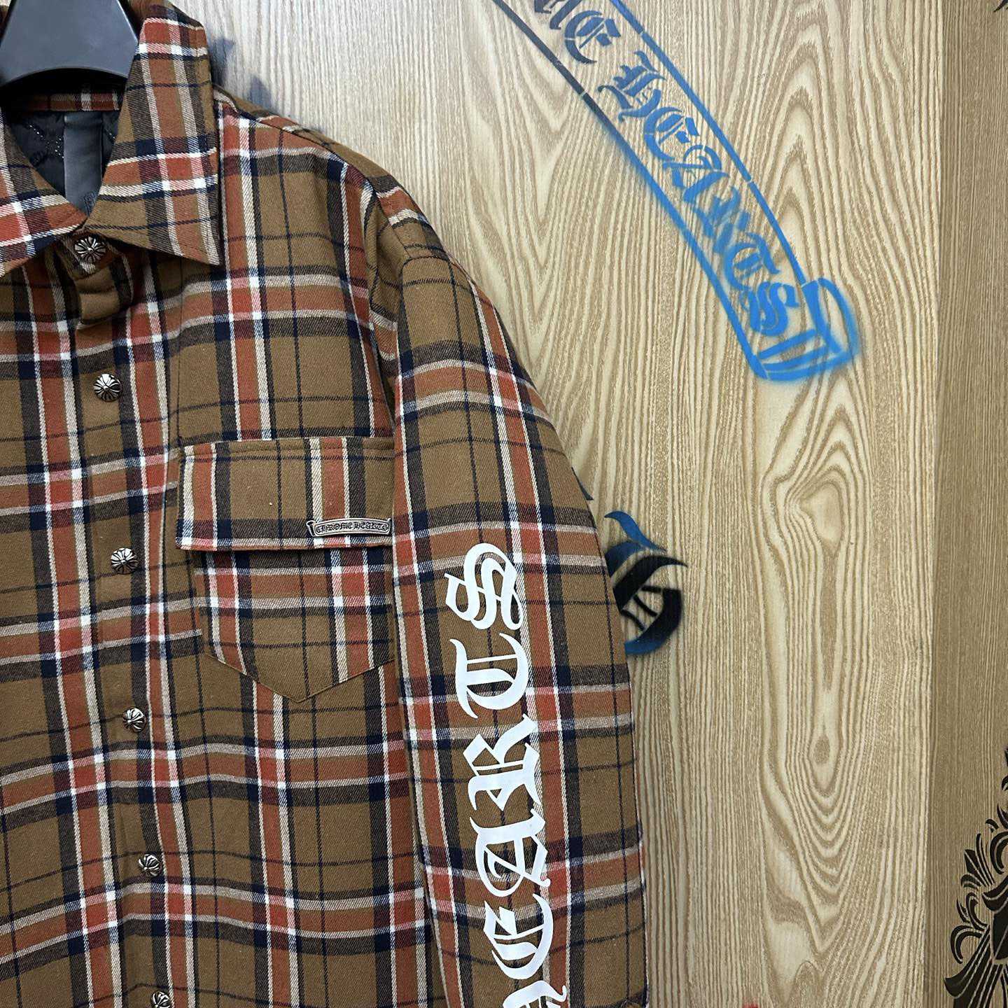 Chrome Hearts Padded Flannel Shirt Jacket - DesignerGu