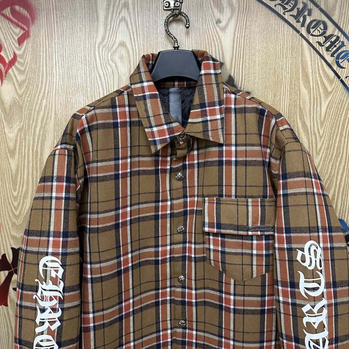 Chrome Hearts Padded Flannel Shirt Jacket - DesignerGu