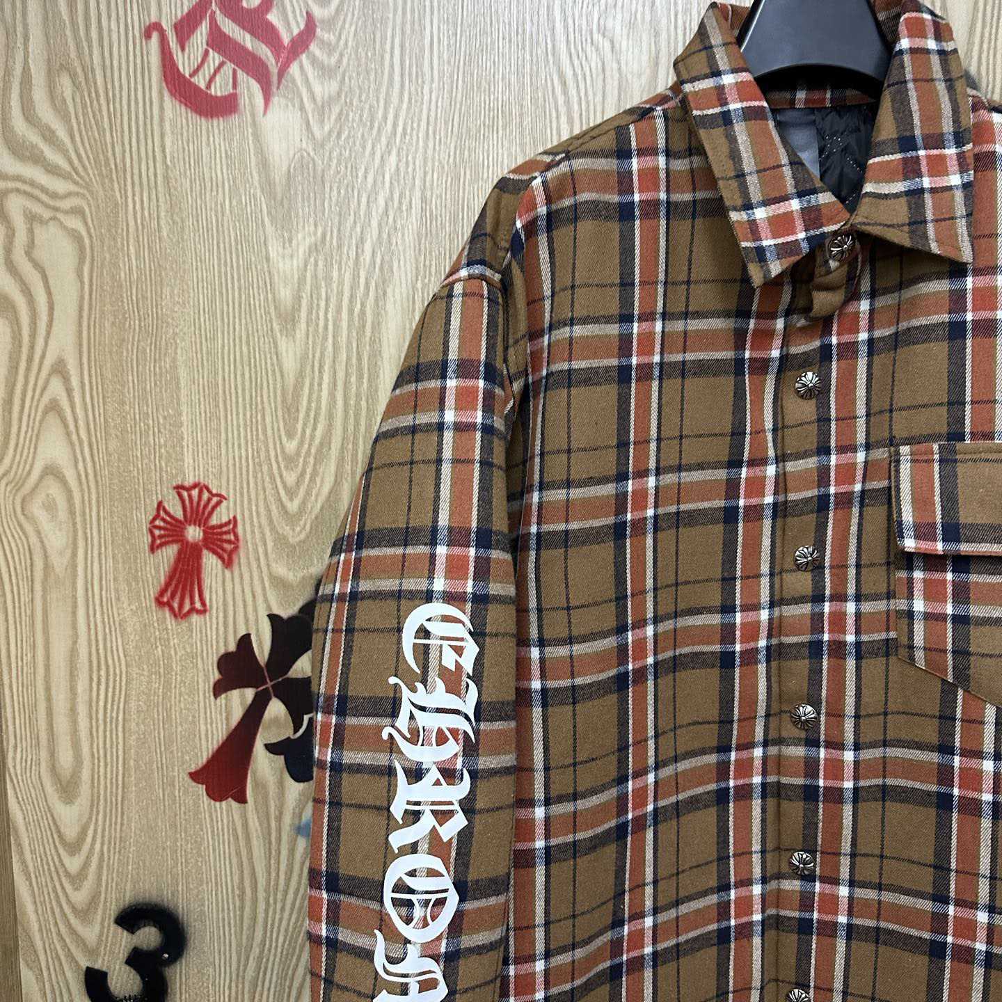 Chrome Hearts Padded Flannel Shirt Jacket - DesignerGu