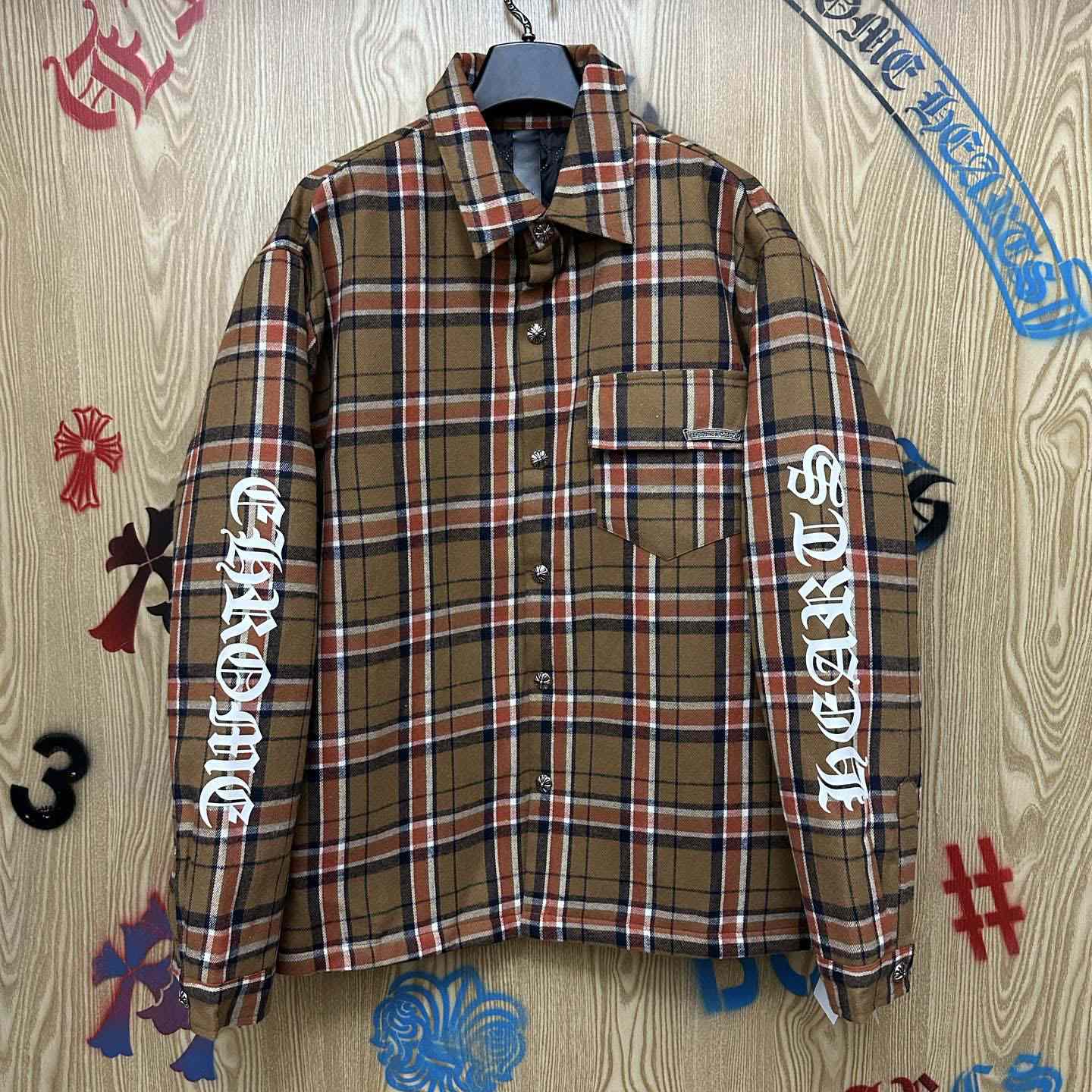 Chrome Hearts Padded Flannel Shirt Jacket - DesignerGu