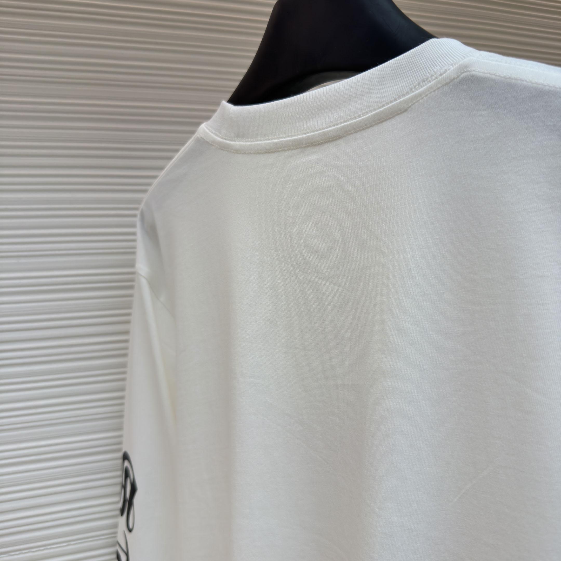 Chrome Hearts  Neck White Long Sleeve Tee - DesignerGu