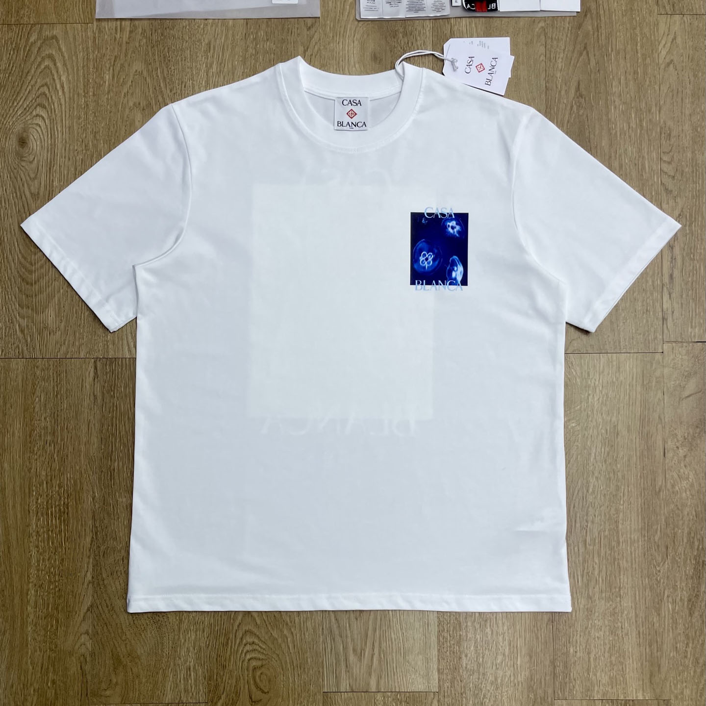 Casablanca White Meduse Short Sleeve T‑Shirt C1191 - DesignerGu