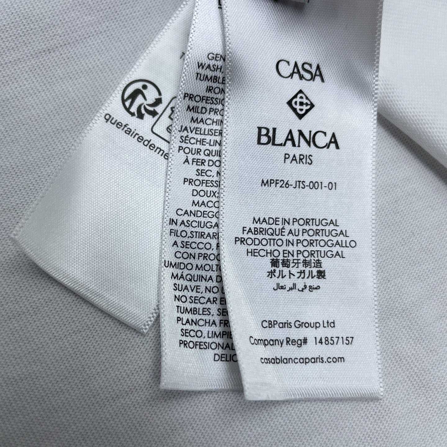 Casablanca White Meduse Short Sleeve T‑Shirt C1191 - DesignerGu