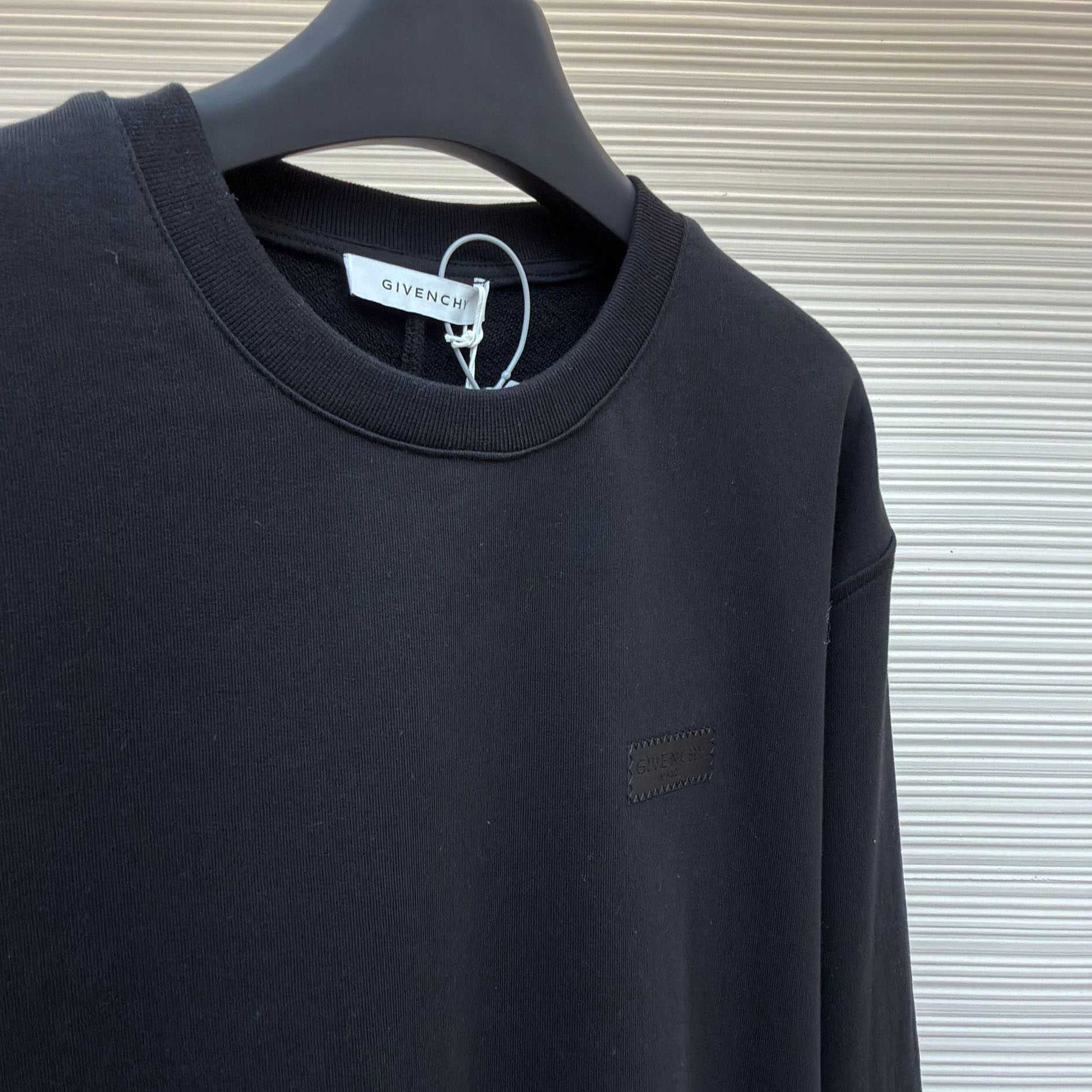 Givenchy Sweatshirt In Fleece With Givenchy Paris Gros Grain - DesignerGu