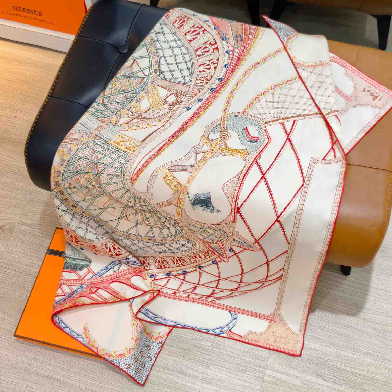 Hermes Chevaux d'Hephaistos Scarf 90 - DesignerGu