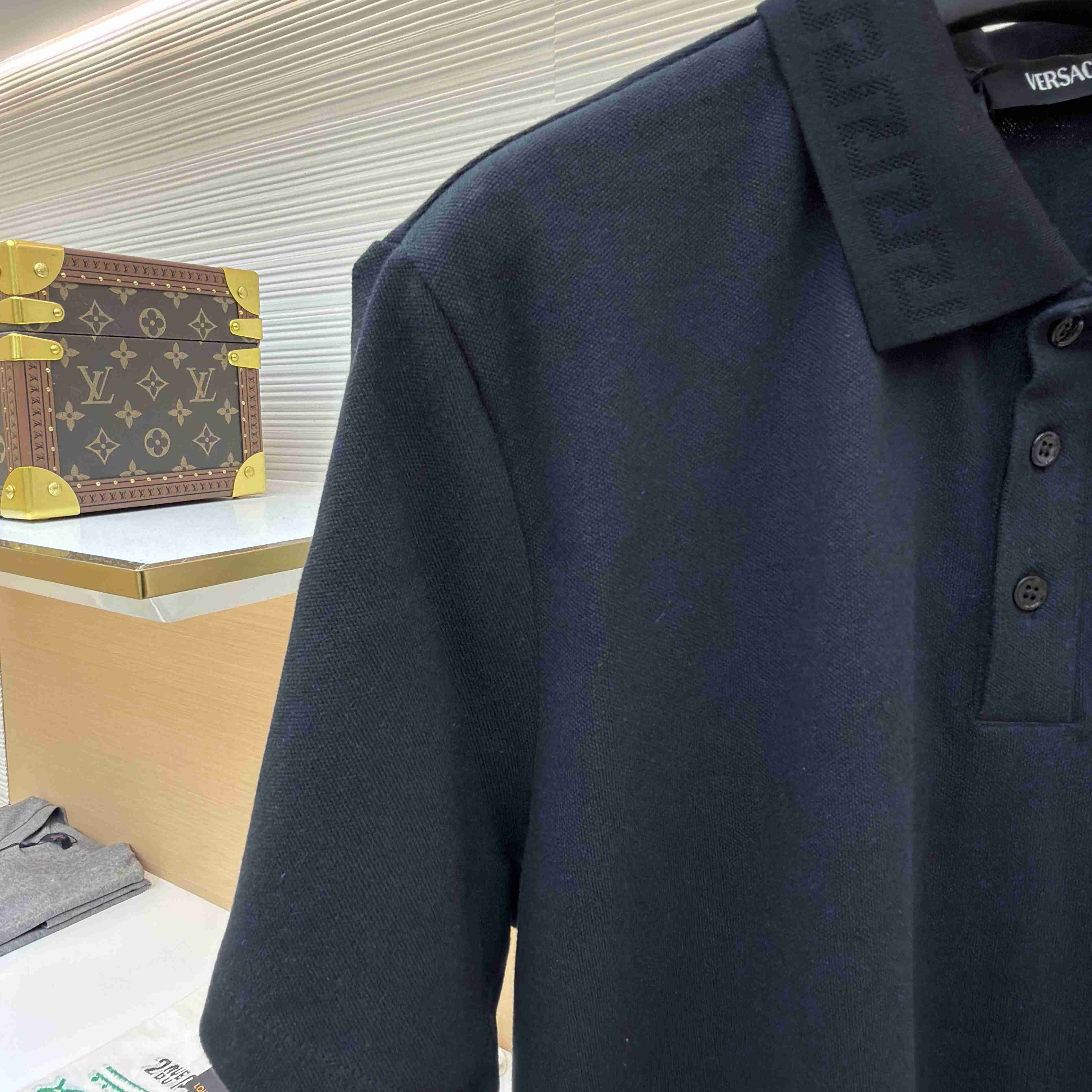 Versace Embroidered Cotton Piqué Polo - DesignerGu