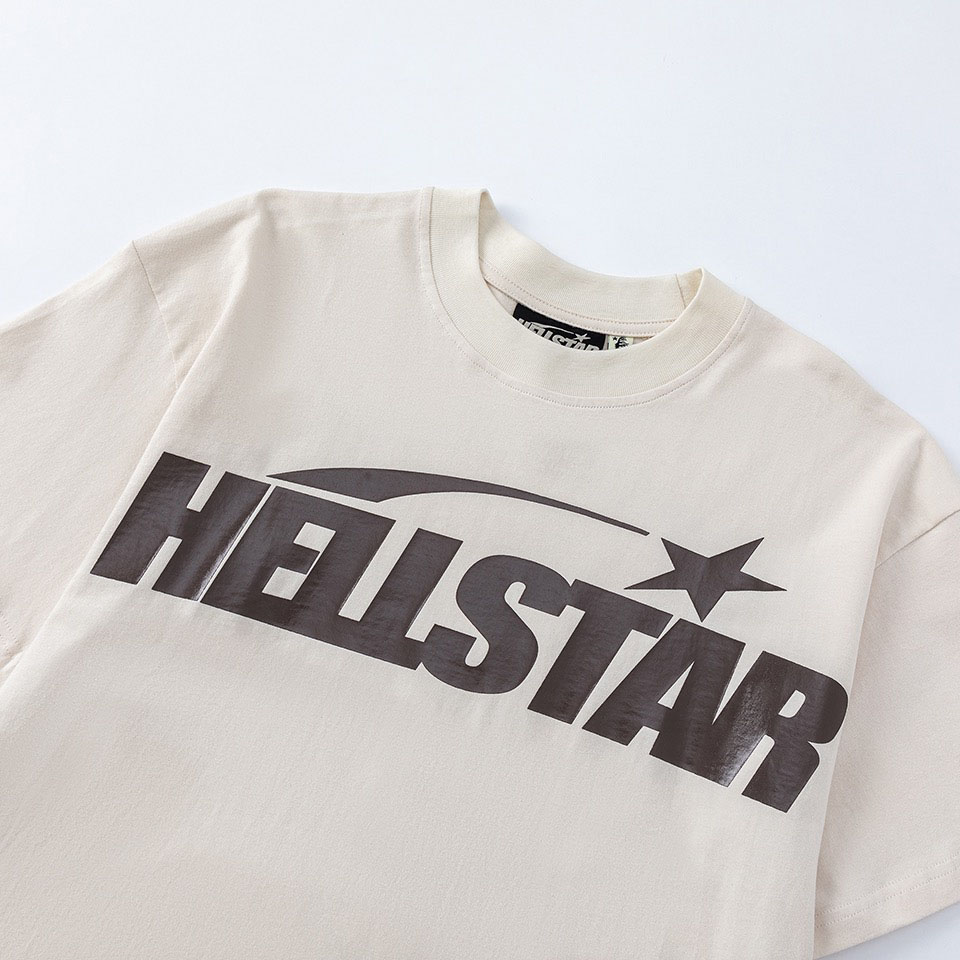 Hellstar Classic T-Shirt 'White/Brown' - DesignerGu