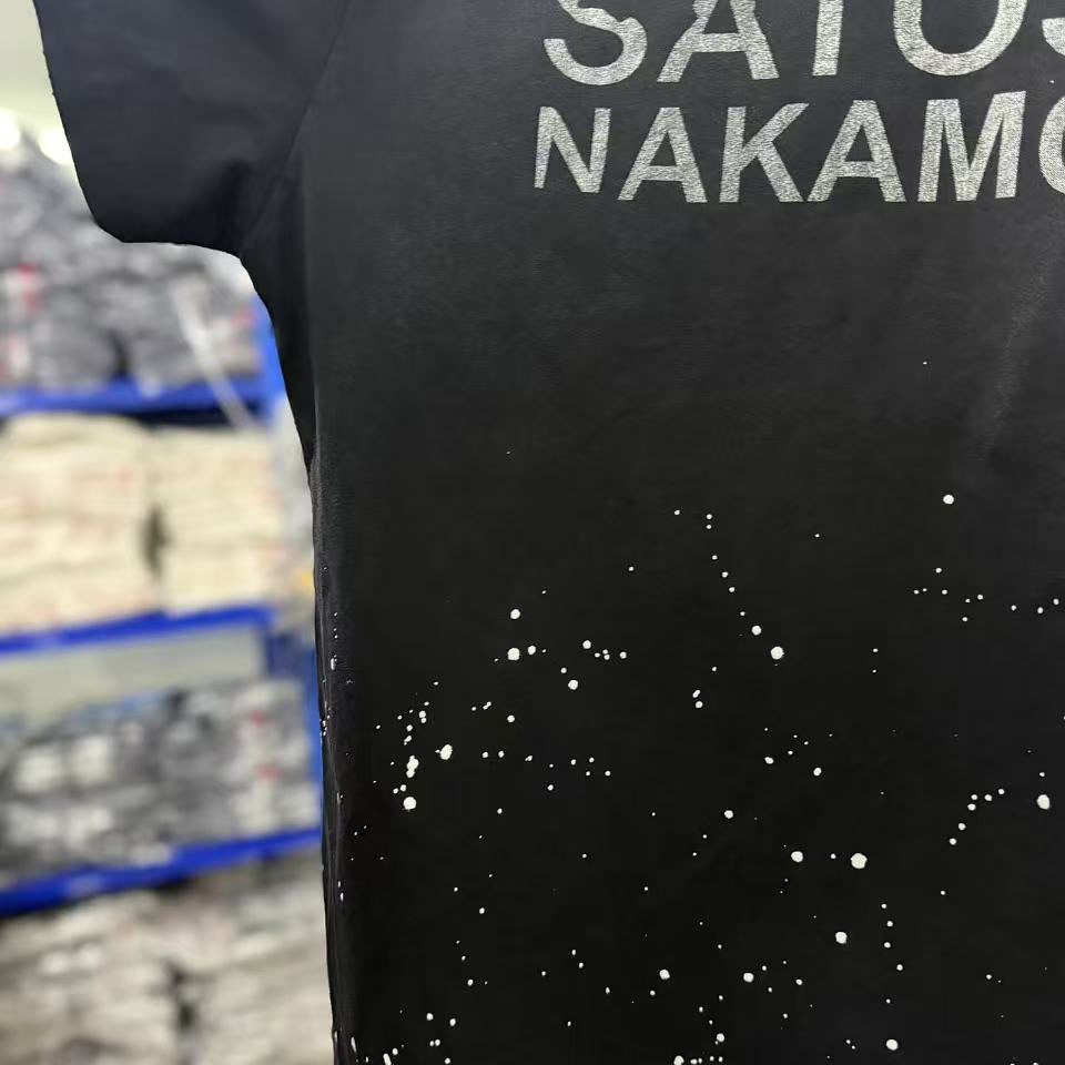 Satoshi Nakamoto - Luke Distressed Logo-Print Cotton-Jersey T-Shirt  - DesignerGu