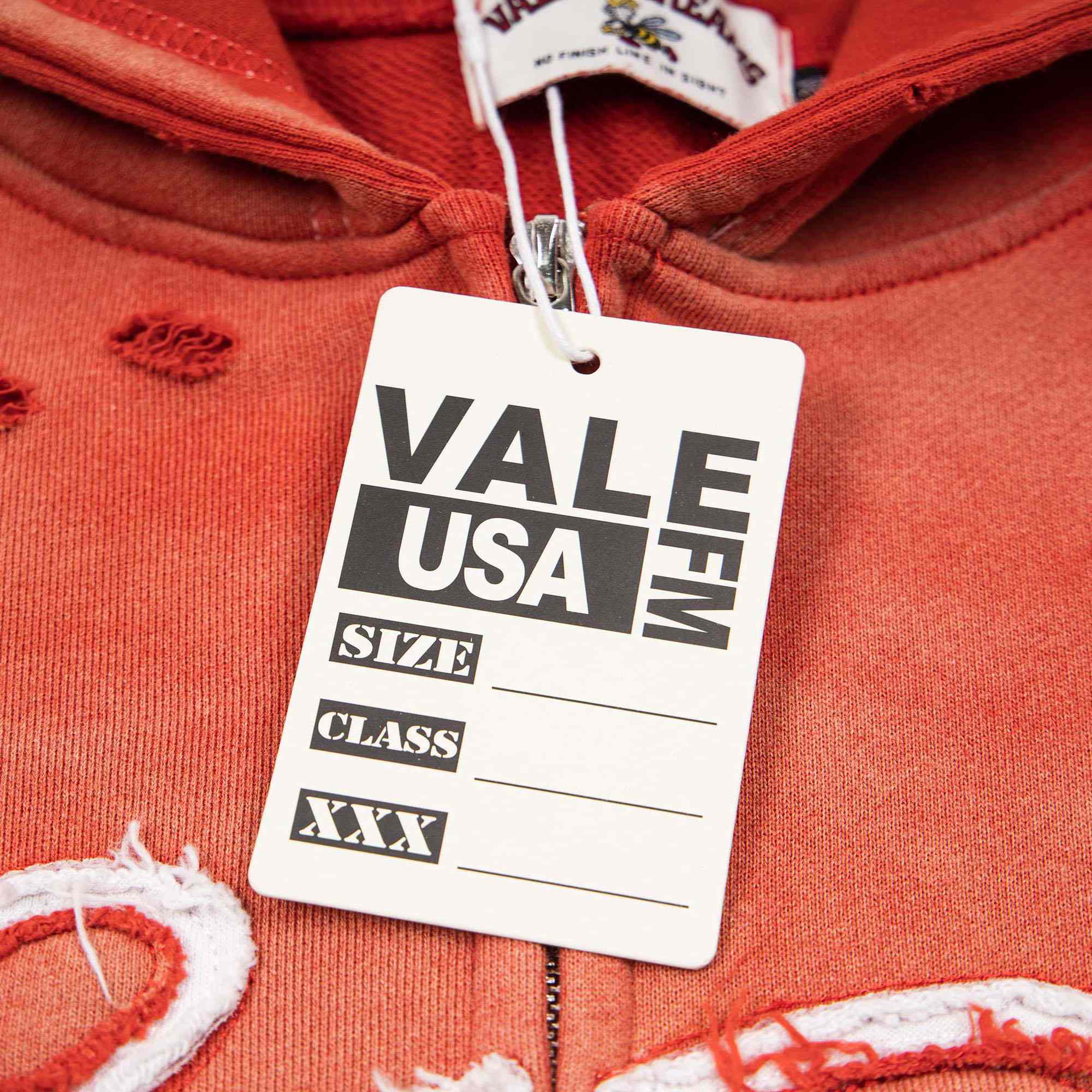 Vale Forever Religion Zip Up Hoodie Red - DesignerGu