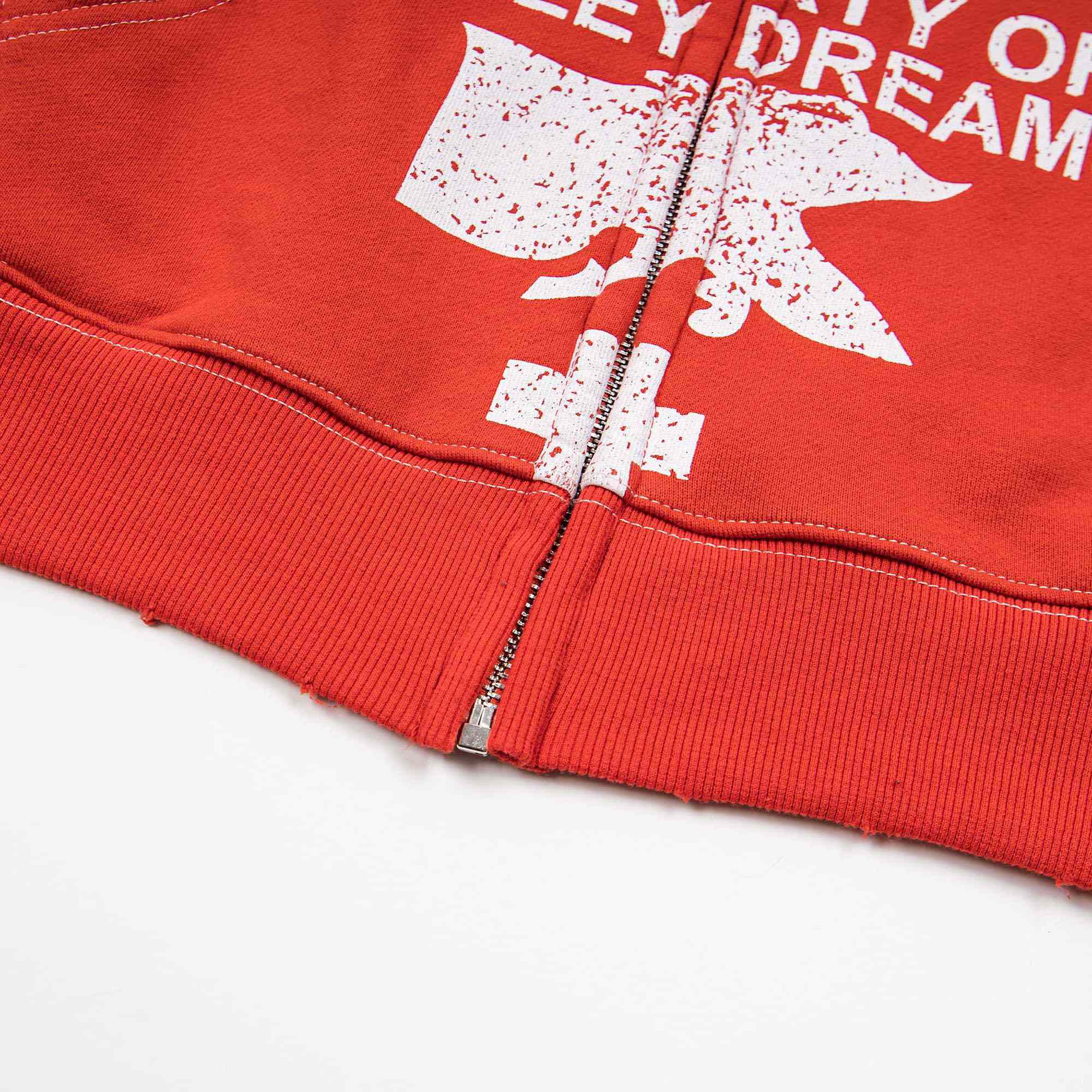 Vale Forever Religion Zip Up Hoodie Red - DesignerGu