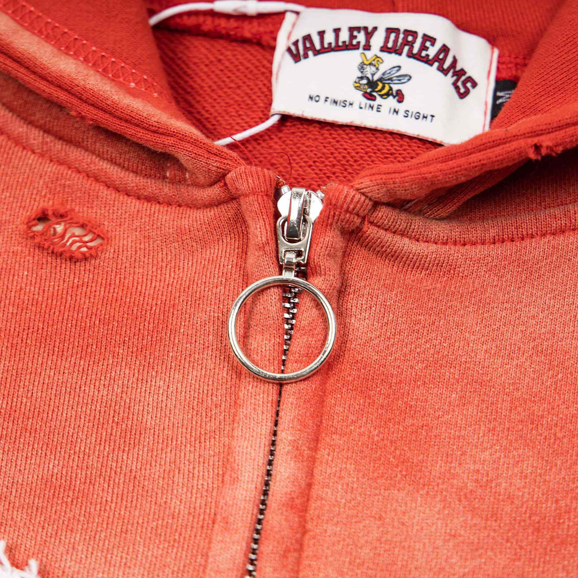 Vale Forever Religion Zip Up Hoodie Red - DesignerGu
